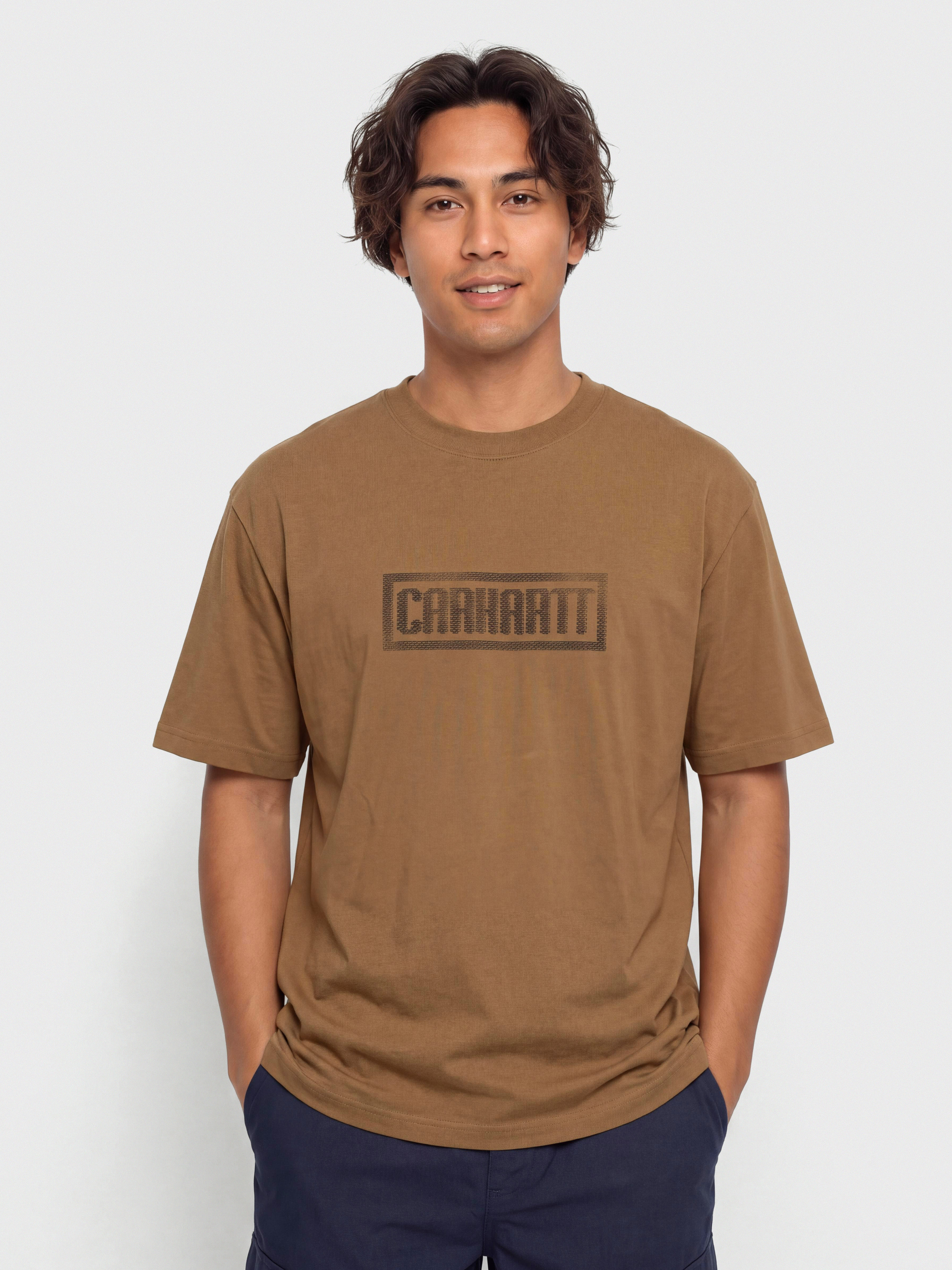 Тениска Carhartt WIP Bricky Man (wip h brown/stone dyed)