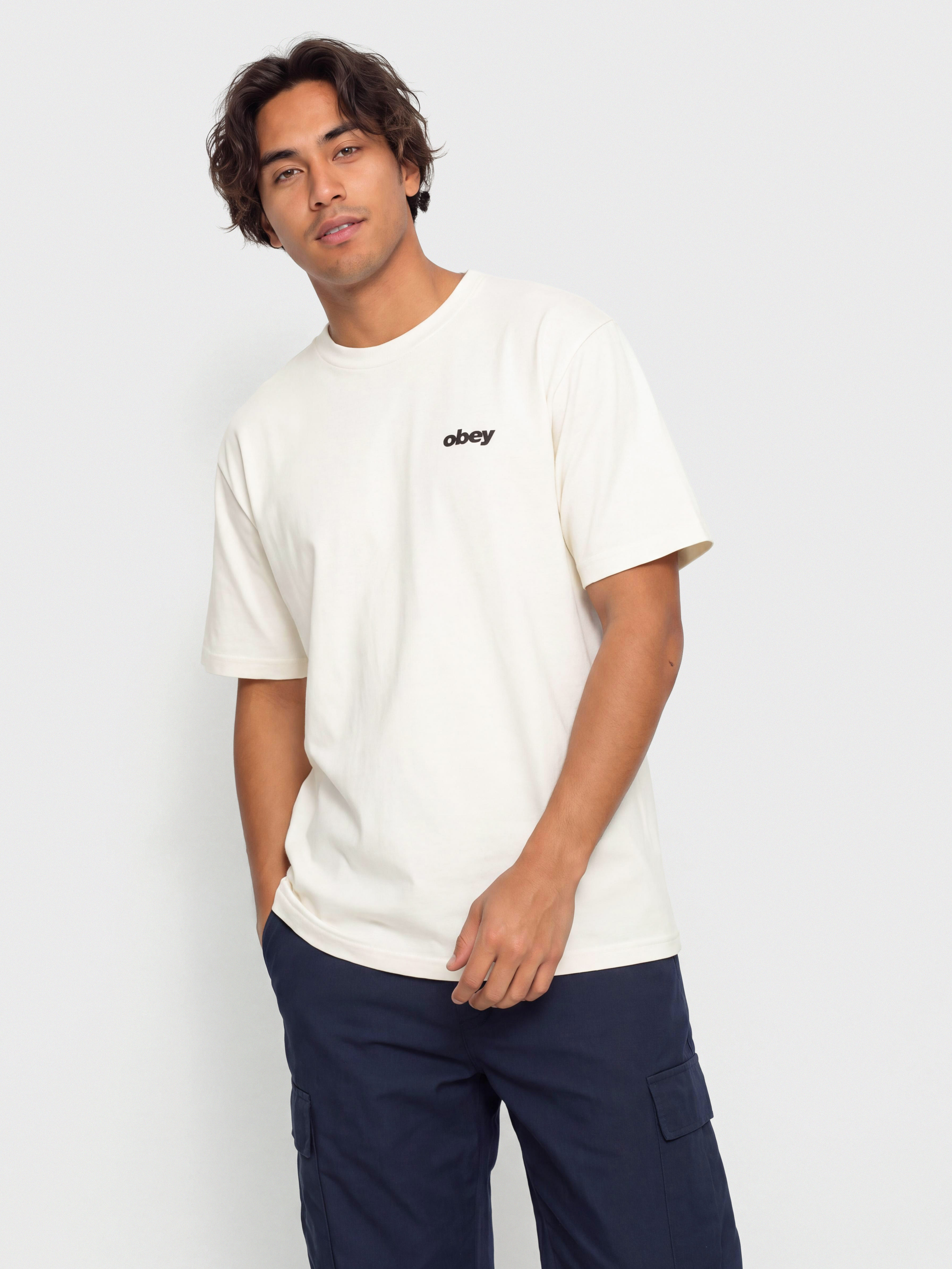 Тениска OBEY Stronger Together (vintage white)