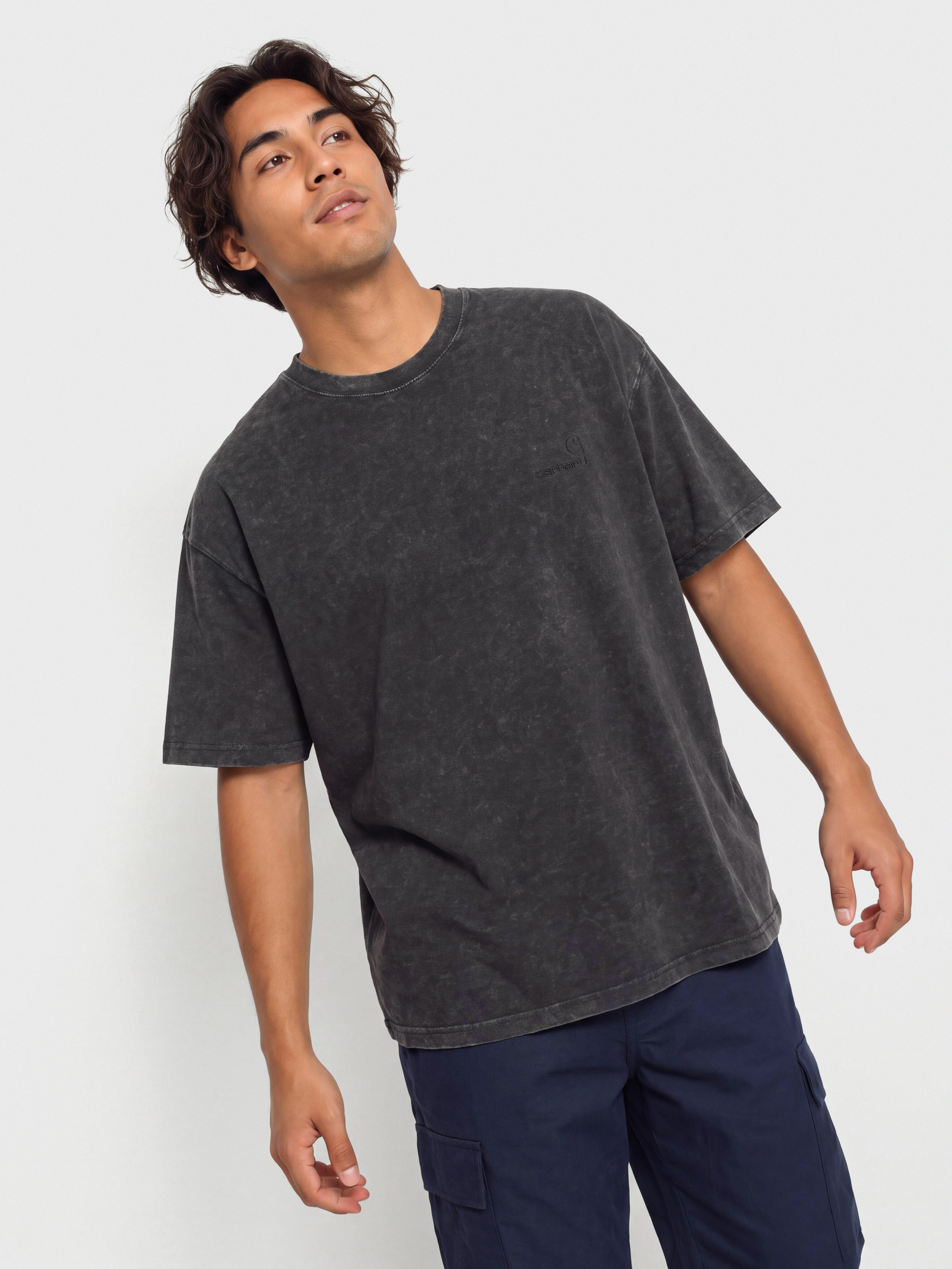 Тениска Carhartt WIP Lambert (black/moon wash)