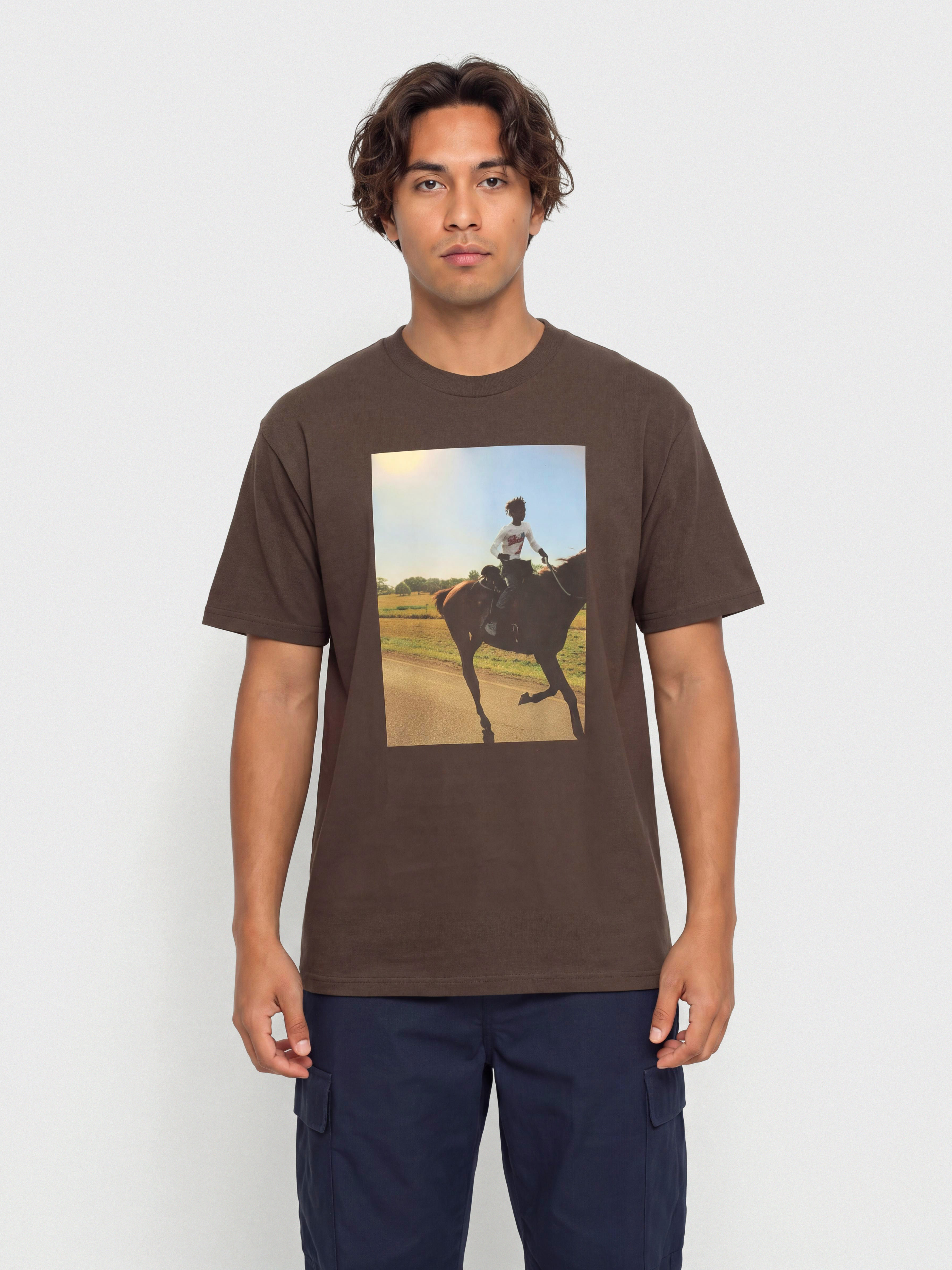 Тениска OBEY Trail Ride (java brown)