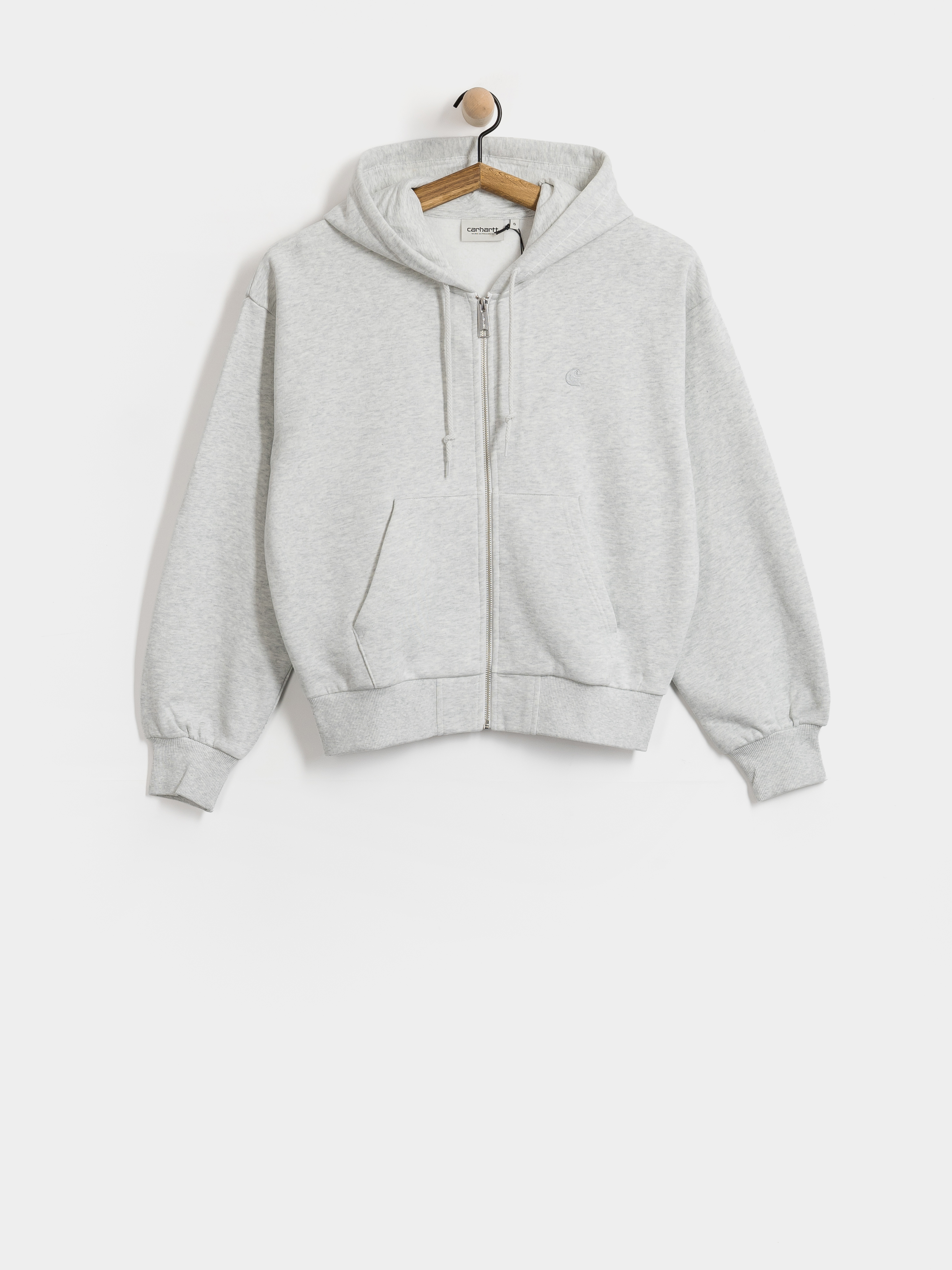 Суитшърт с качулка Carhartt WIP Casey ZHD Wmn (ash heather/silver)