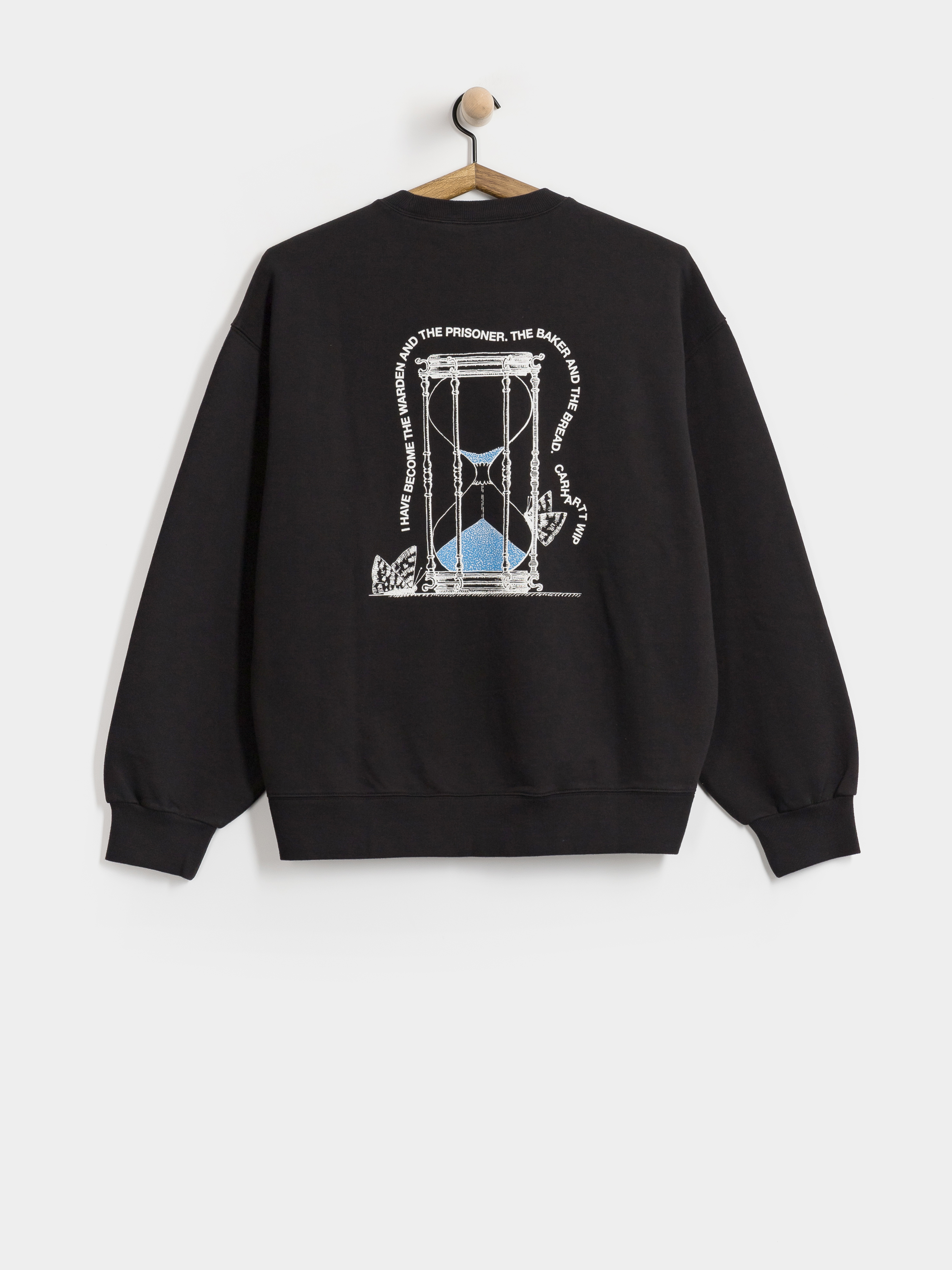 Суитшърт Carhartt WIP Hourglass (black/stone washed)