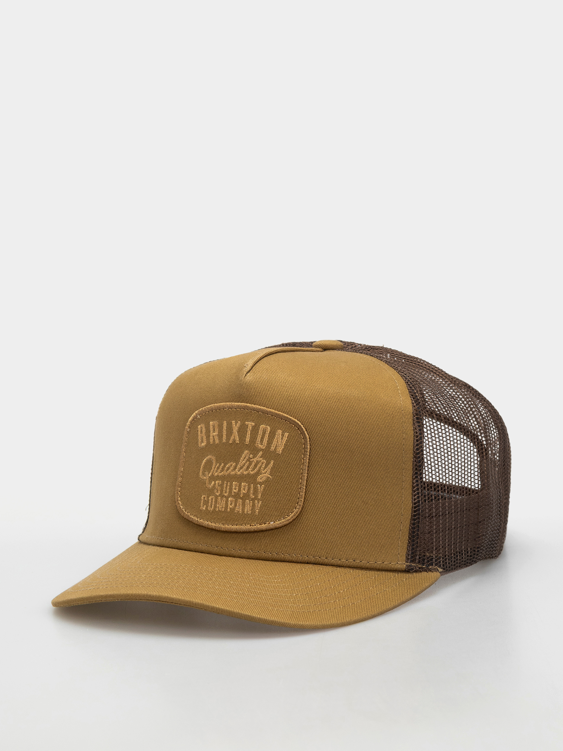 u0428u0430u043fu043au0430 u0441 u043au043eu0437u0438u0440u043au0430 Brixton Hubal C Mp Trucker Hat (dusted ochre)