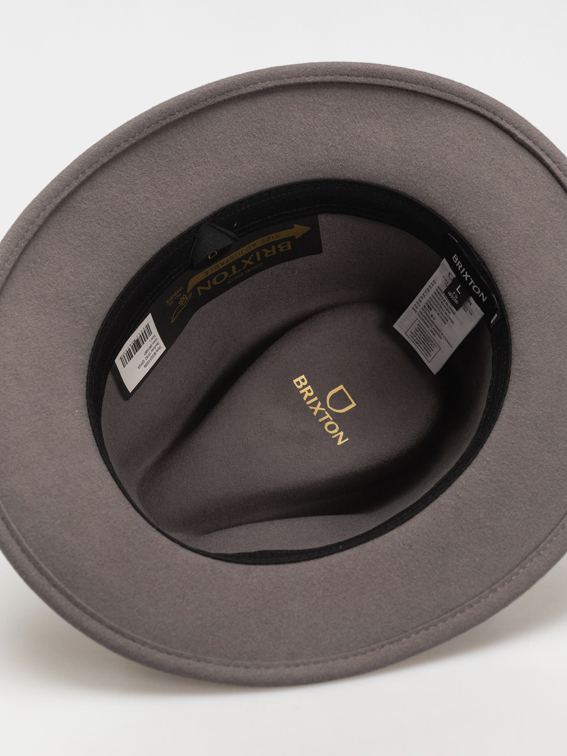 Шапка с периферия Brixton Messer Fedora (grey/grey)