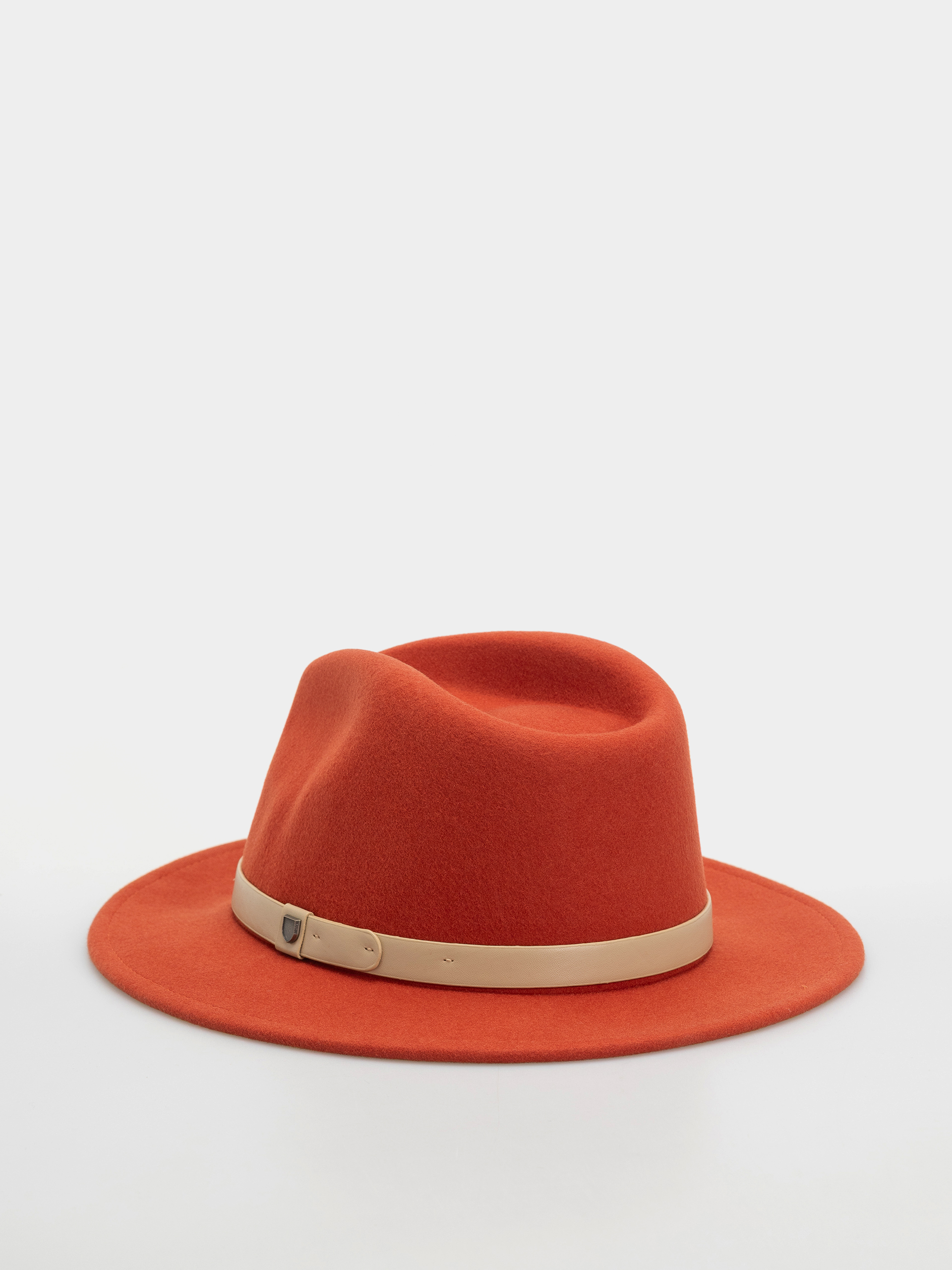 Шапка с периферия Brixton Messer Fedora (red earth/wax paper)