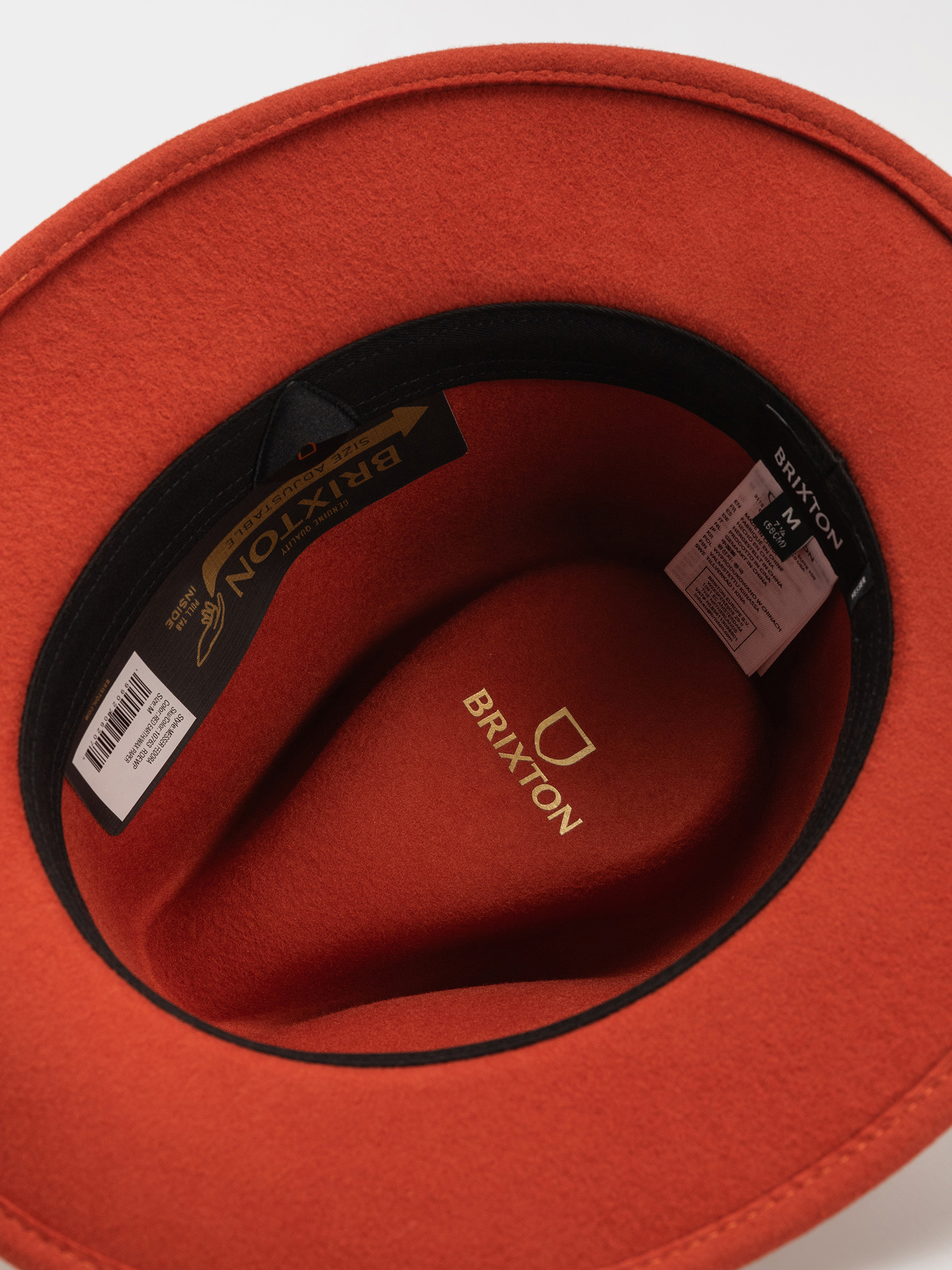 Шапка с периферия Brixton Messer Fedora (red earth/wax paper)
