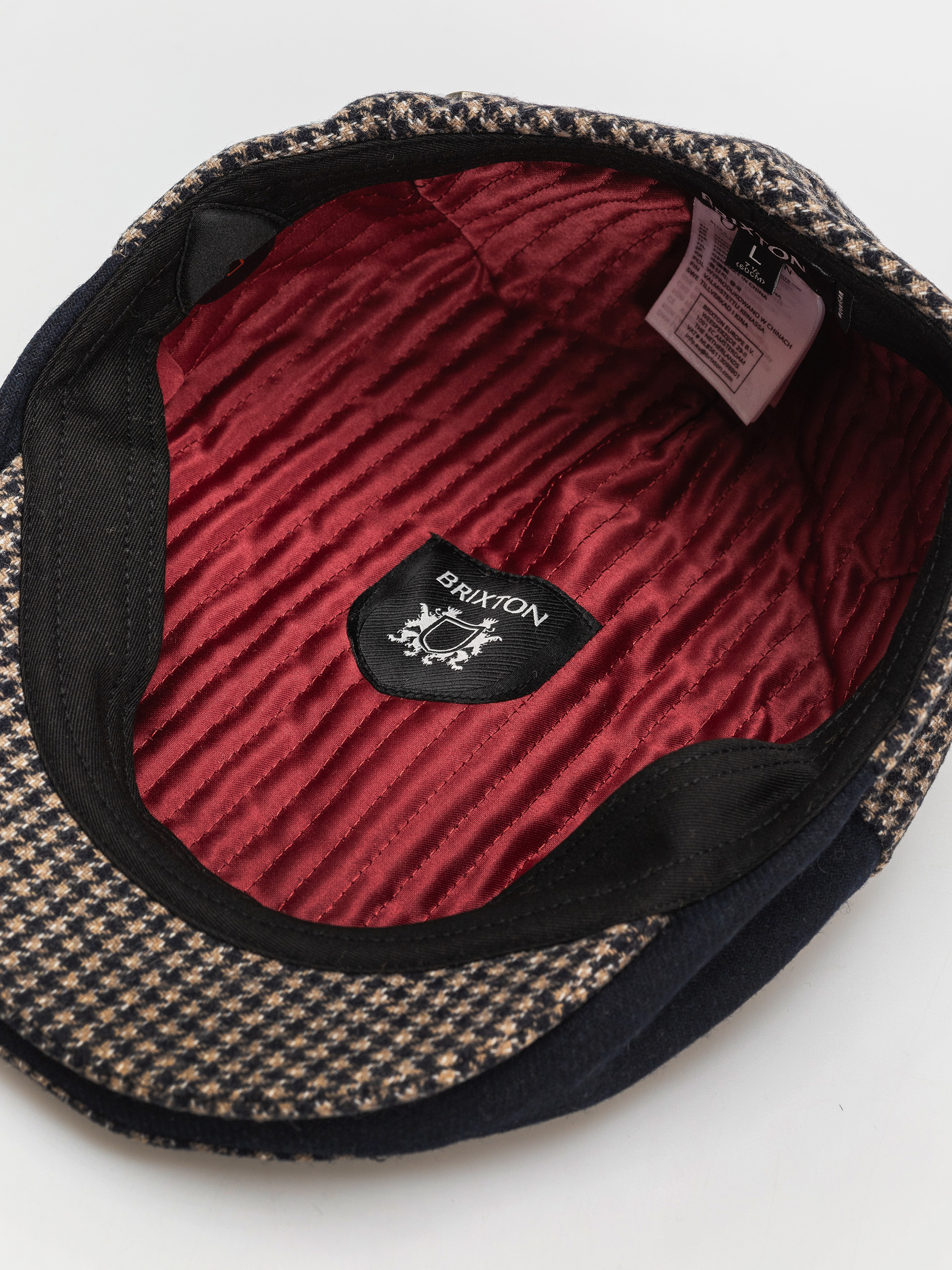 Каскет Brixton Hooligan Snap Cap (navy/sand houndstooth)