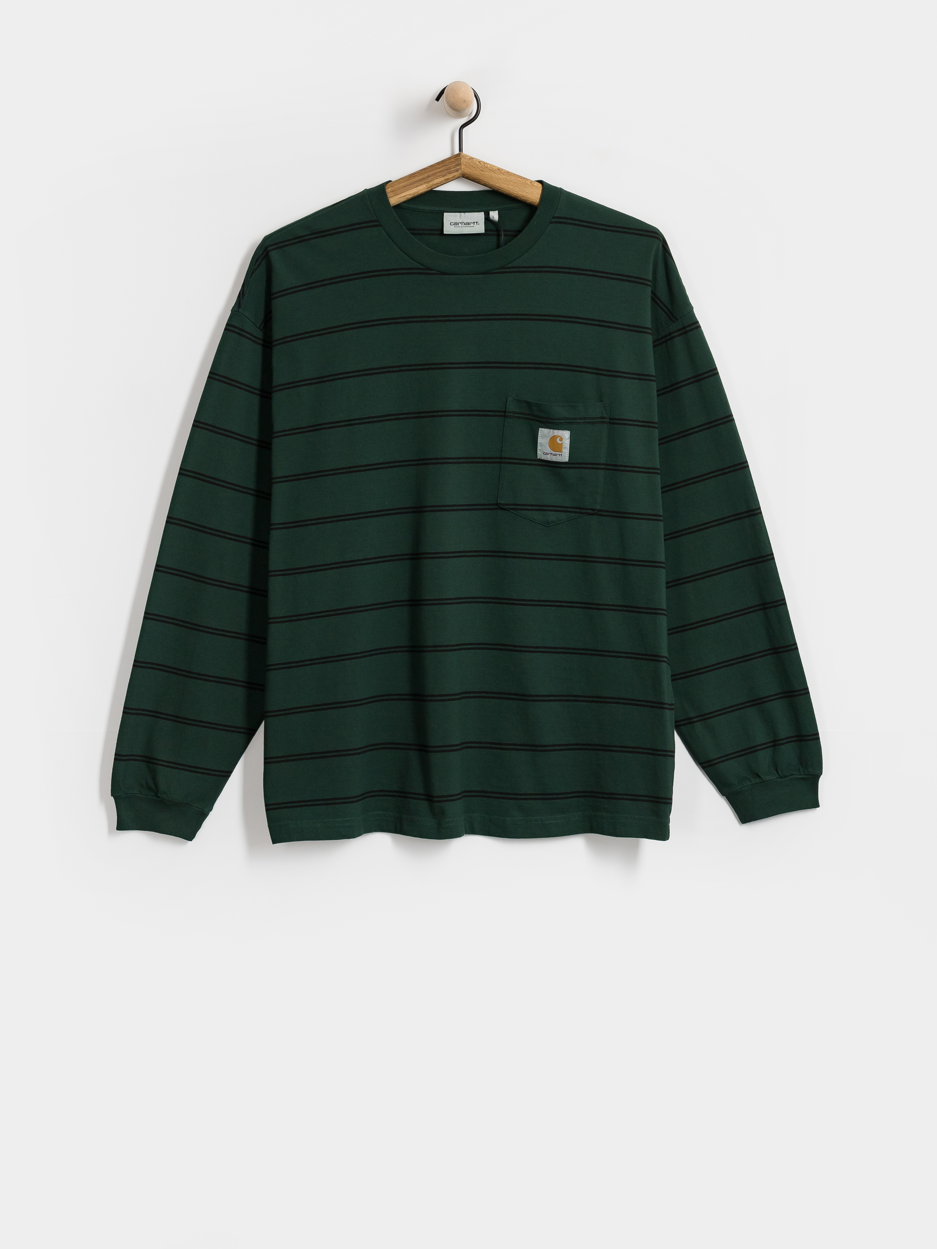 u0411u043bu0443u0437u0430 Carhartt WIP Cardona Pocket (cardona stripe natural/dark scarab/garment dyed)