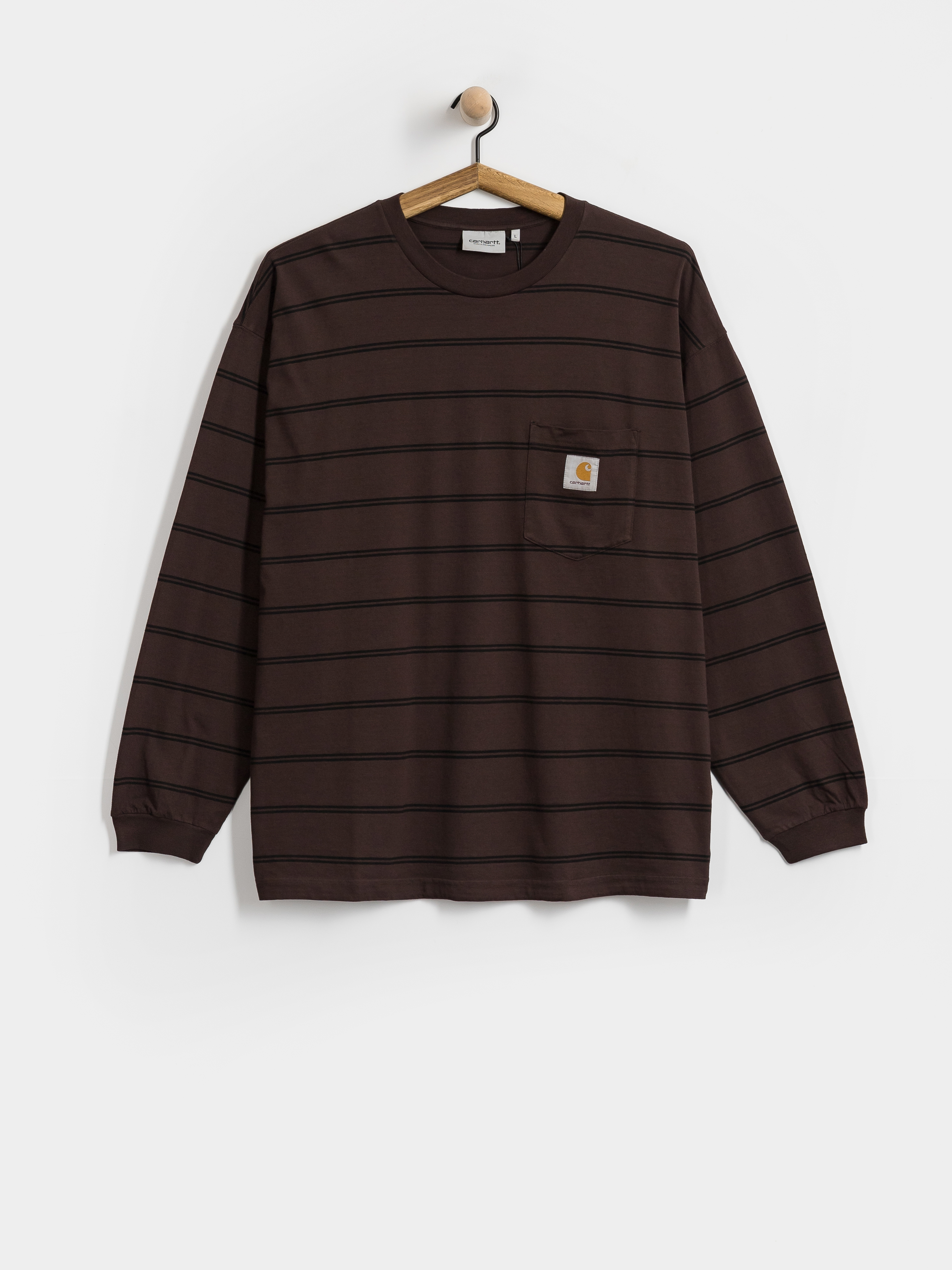 Блуза Carhartt WIP Cardona Pocket (cardona stripe natural/palisander/garment dyed)