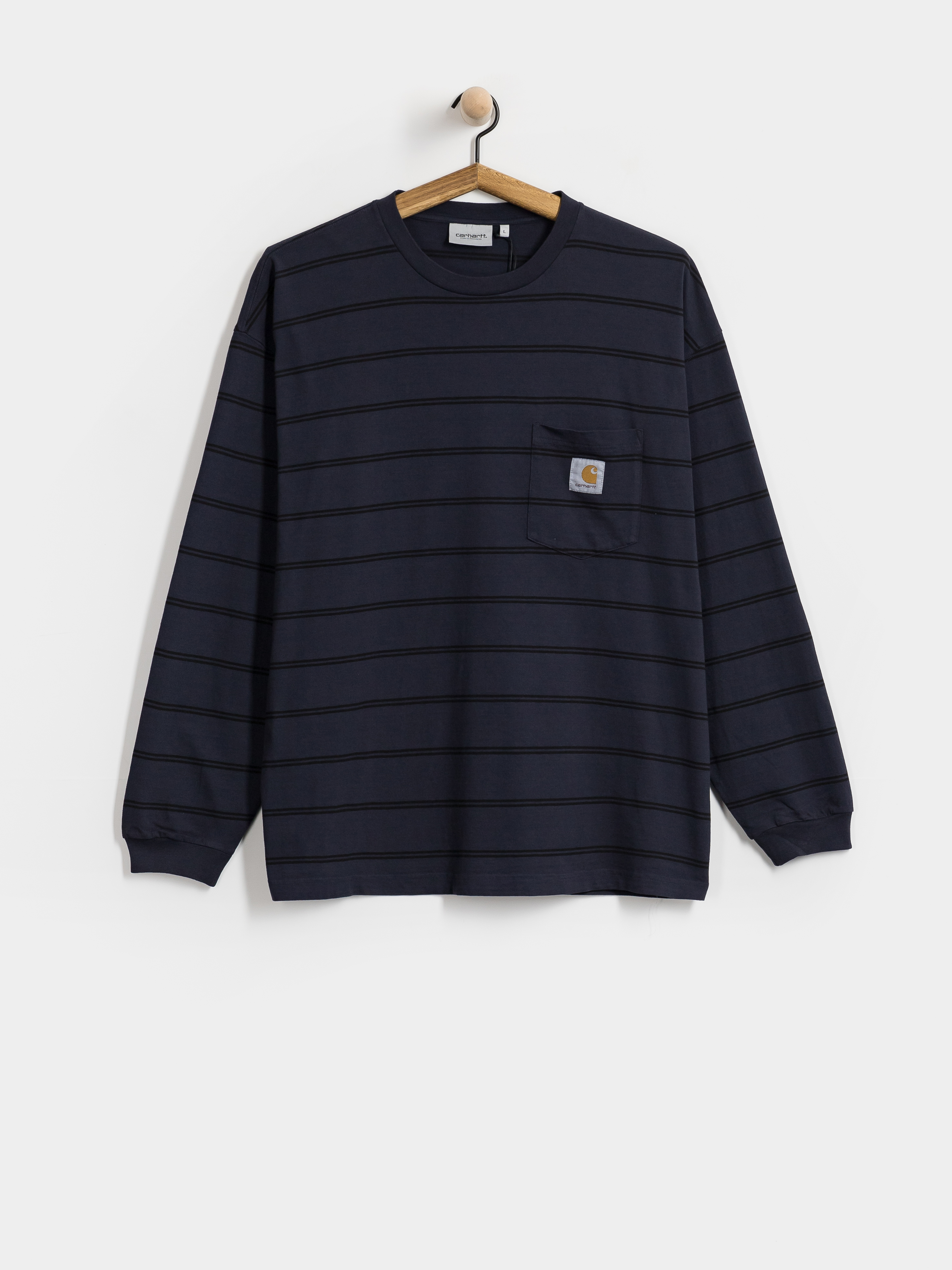 Блуза Carhartt WIP Cardona Pocket (cardona stripe natural/dark navy/garment dyed)