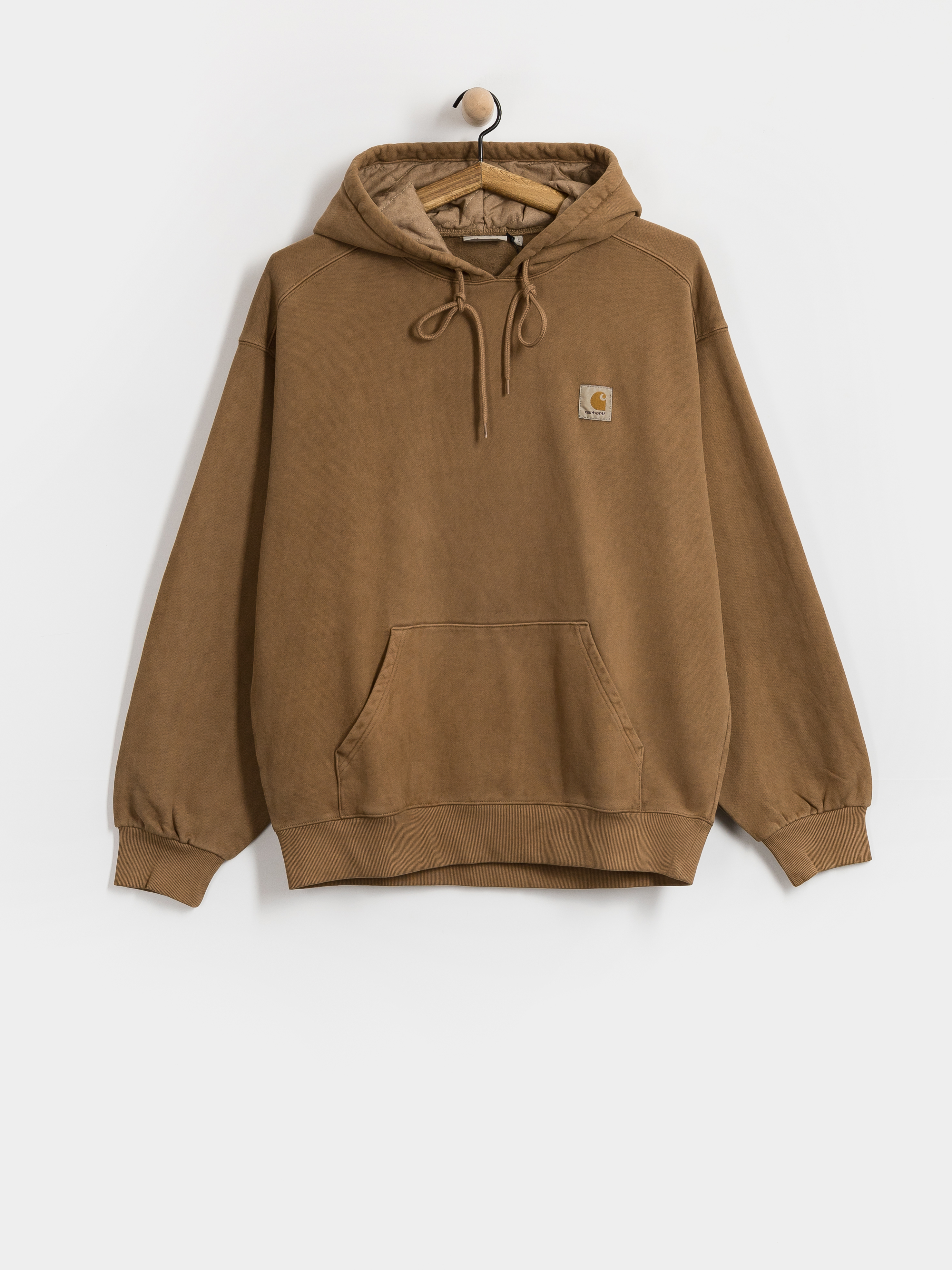 Суитшърт с качулка Carhartt WIP Vista HD (wip h brown/garment dyed)