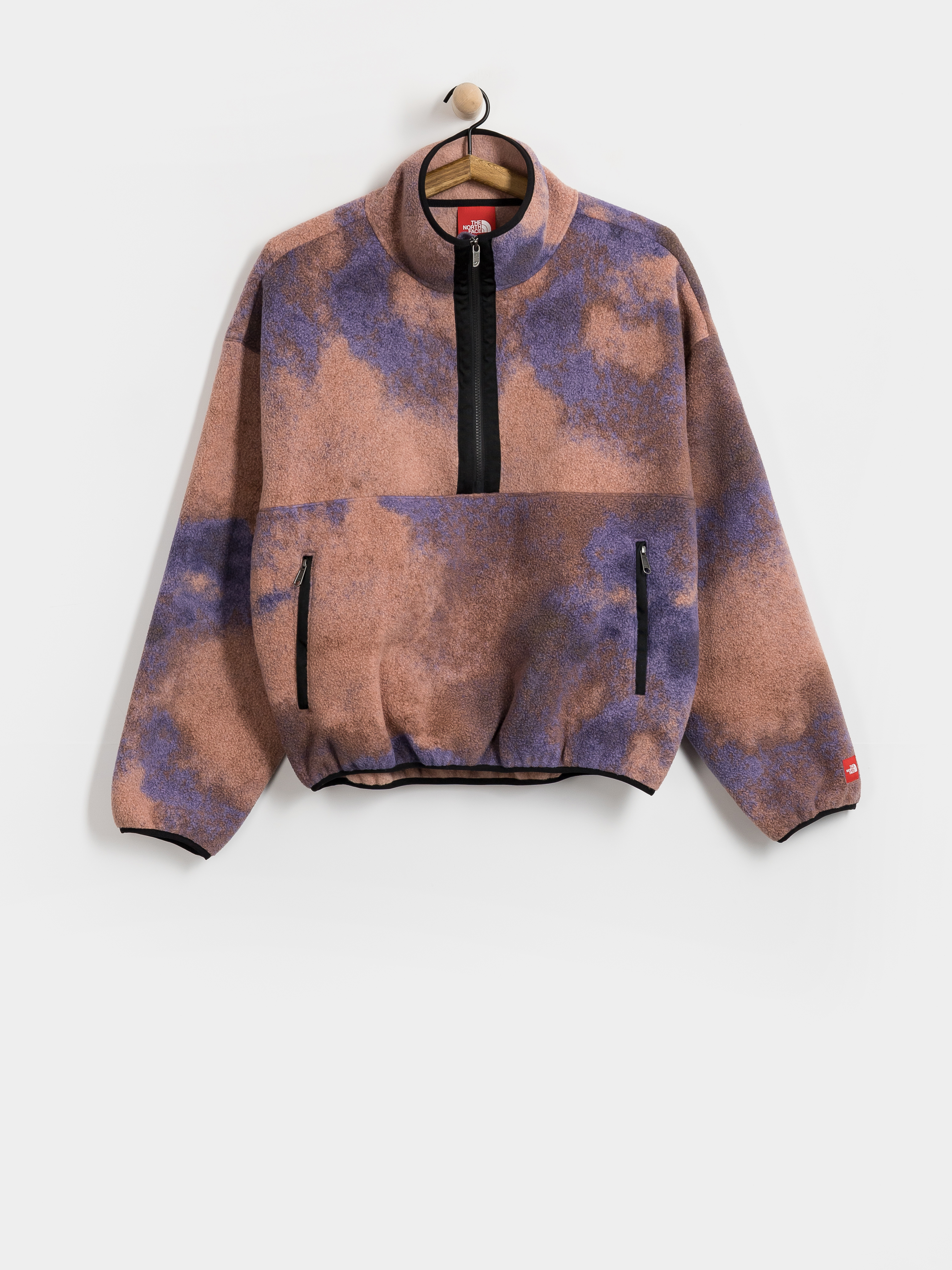 Мъжки Поларени суитшърт The North Face Red Box Printed 1/2 Zip (grounded plum 1989 cata)