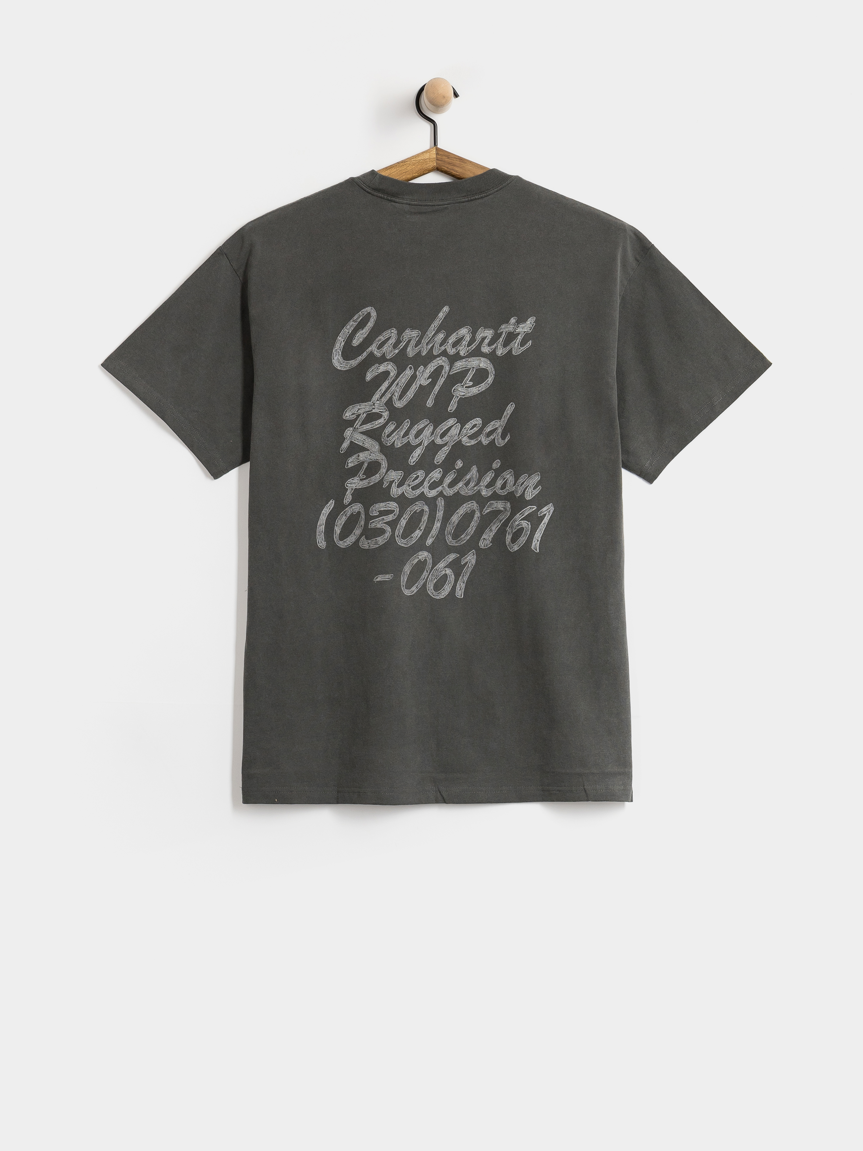 Тениска Carhartt WIP Hatching Script (black/garment dyed)