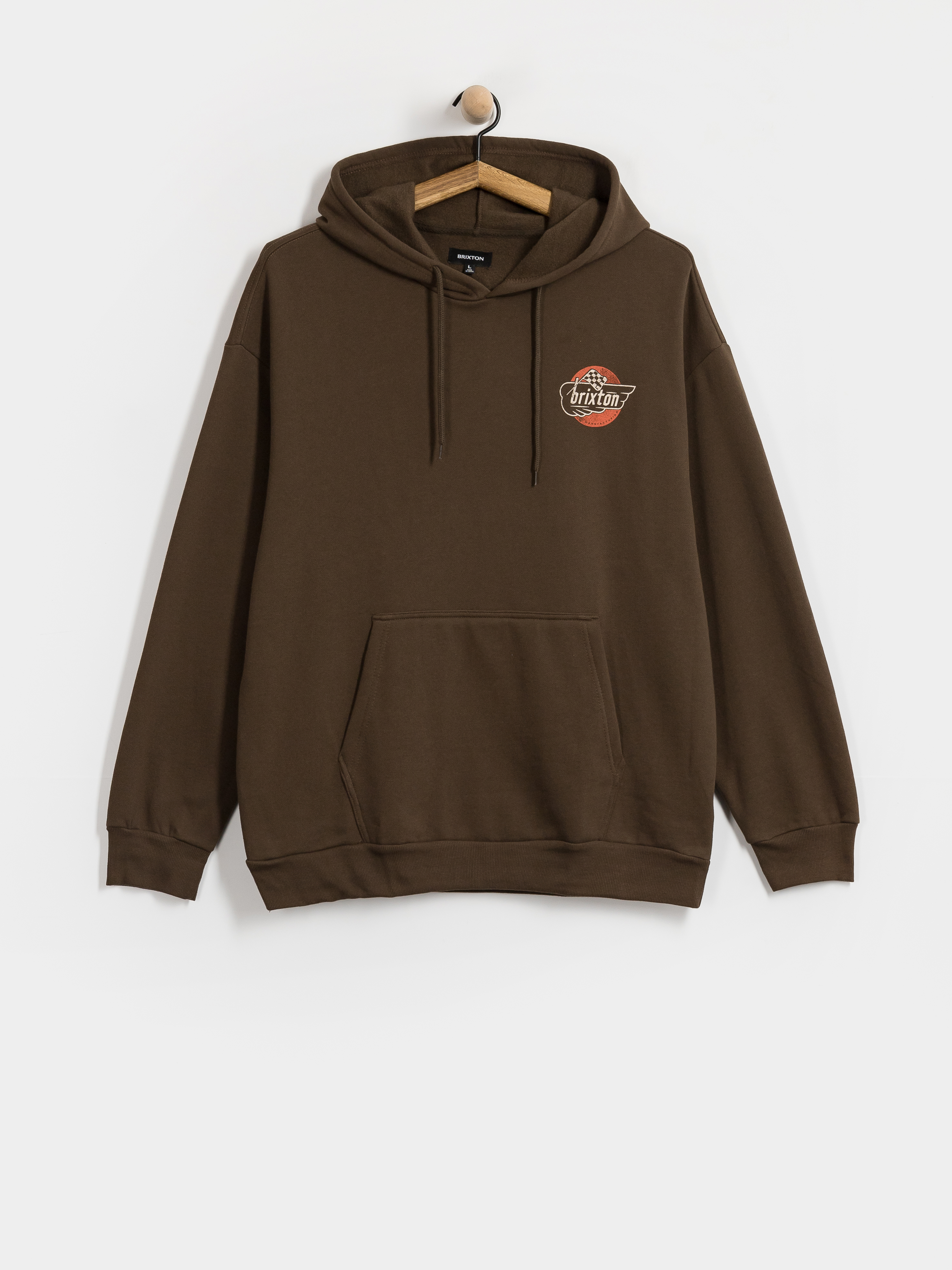 Суитшърт с качулка Brixton Heyward HD (walnut brown)