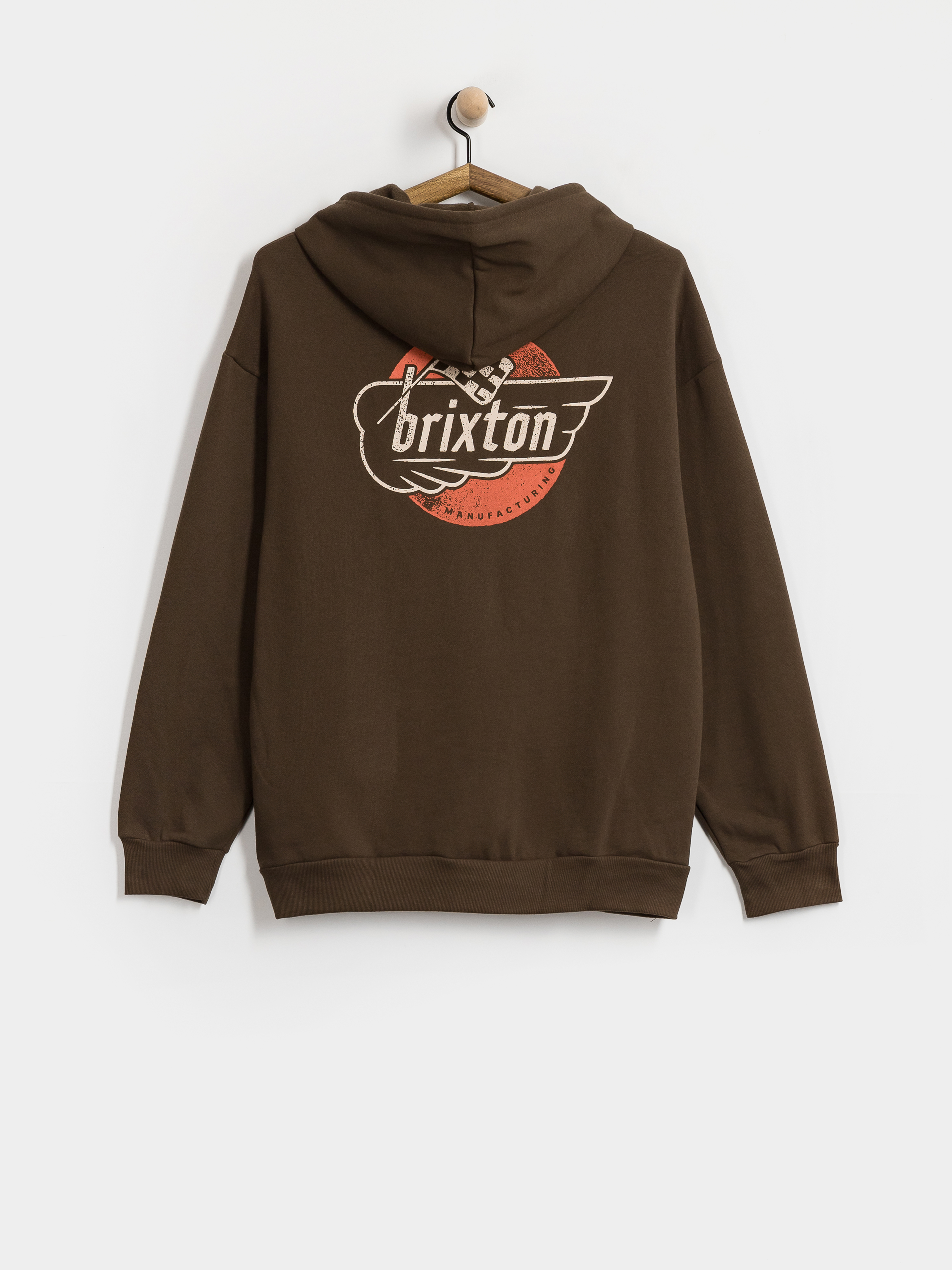 Суитшърт с качулка Brixton Heyward HD (walnut brown)