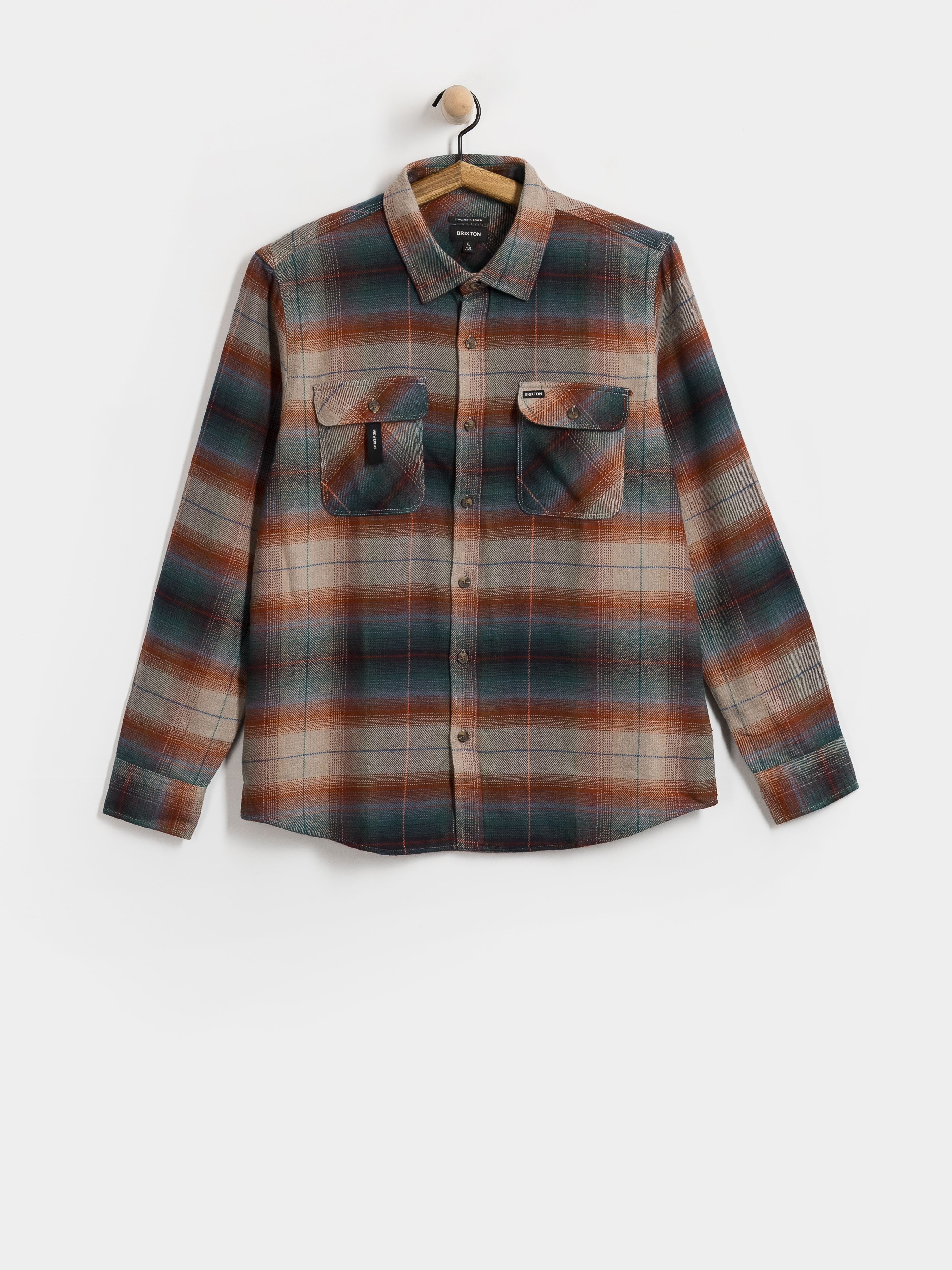 u0420u0438u0437u0430 Brixton Bowery Flannel Ls (multi shadow)