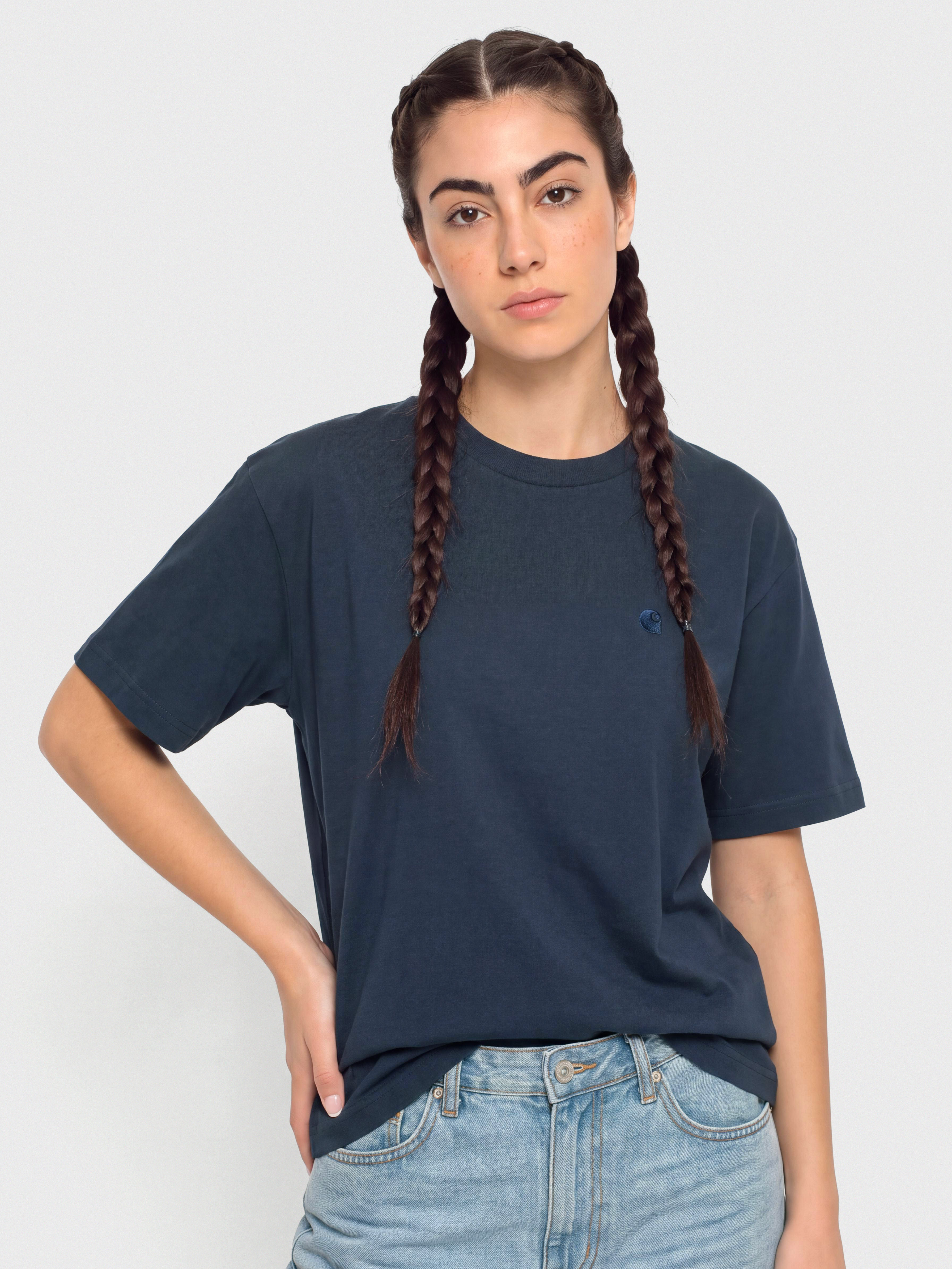 Тениска Carhartt WIP Chester Wmn (blue)