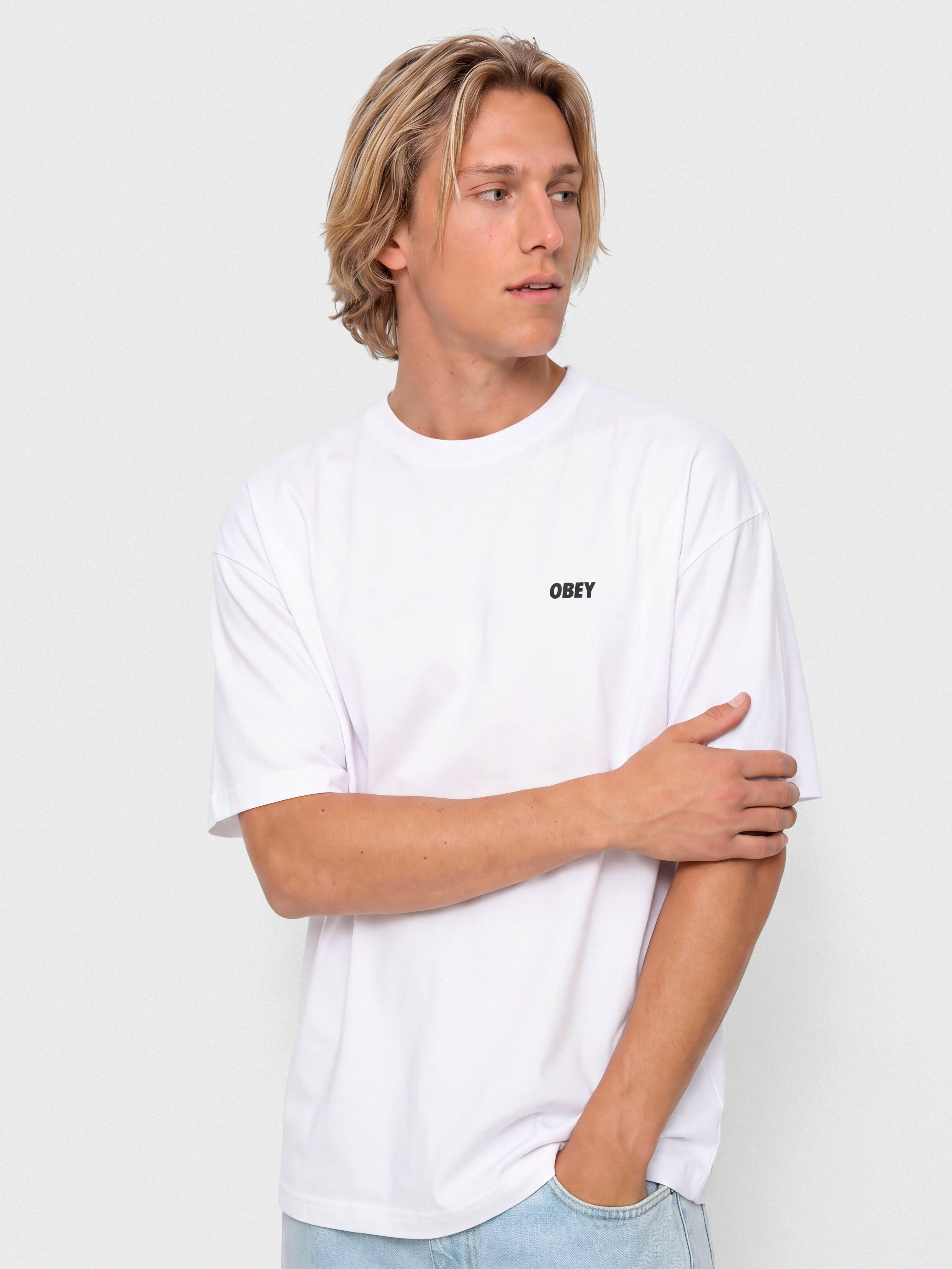 Тениска OBEY Pastures (white)