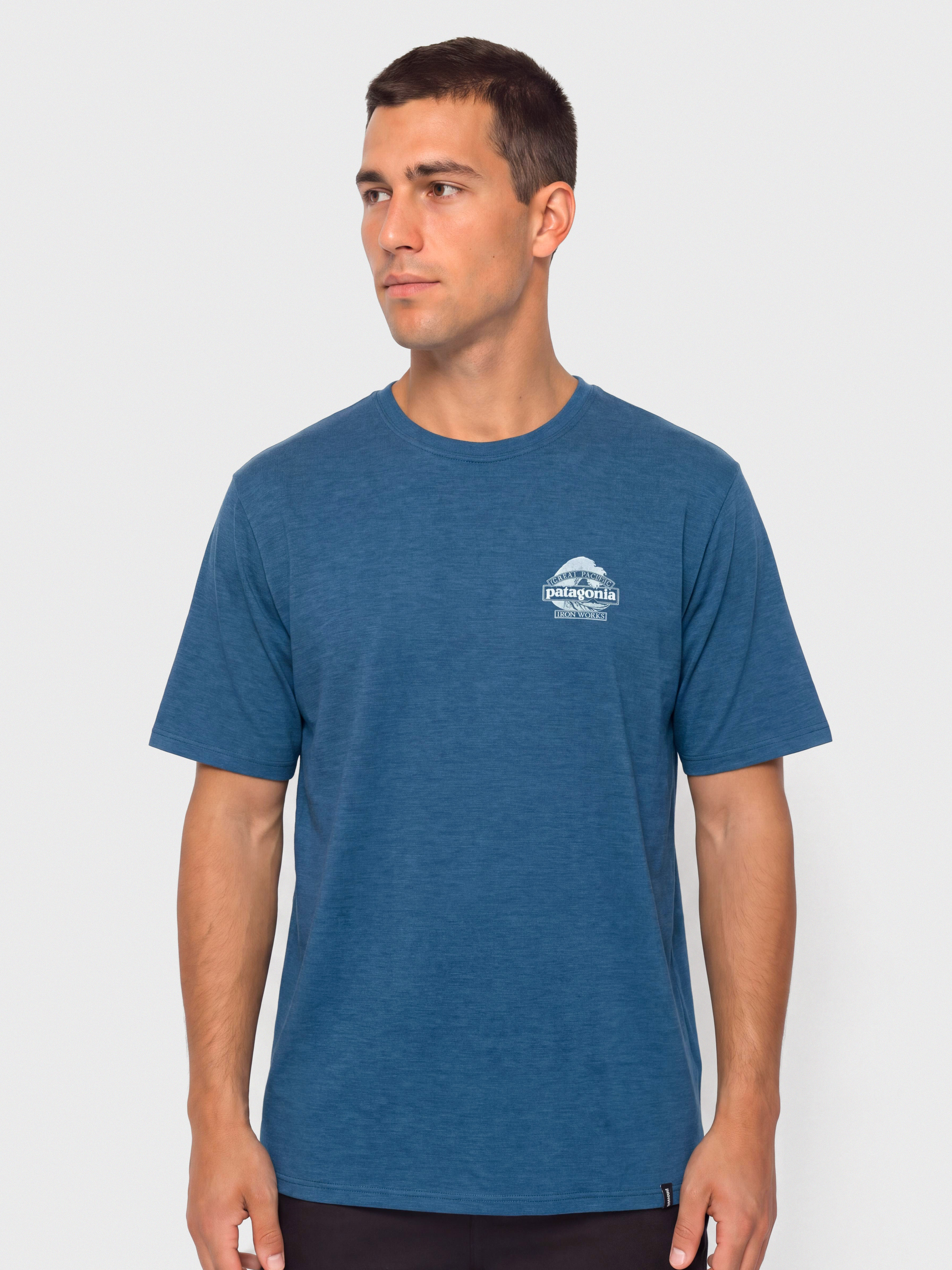 Тениска Patagonia Cap Cool Daily Great Waves (clement blue light clement blue x dye)