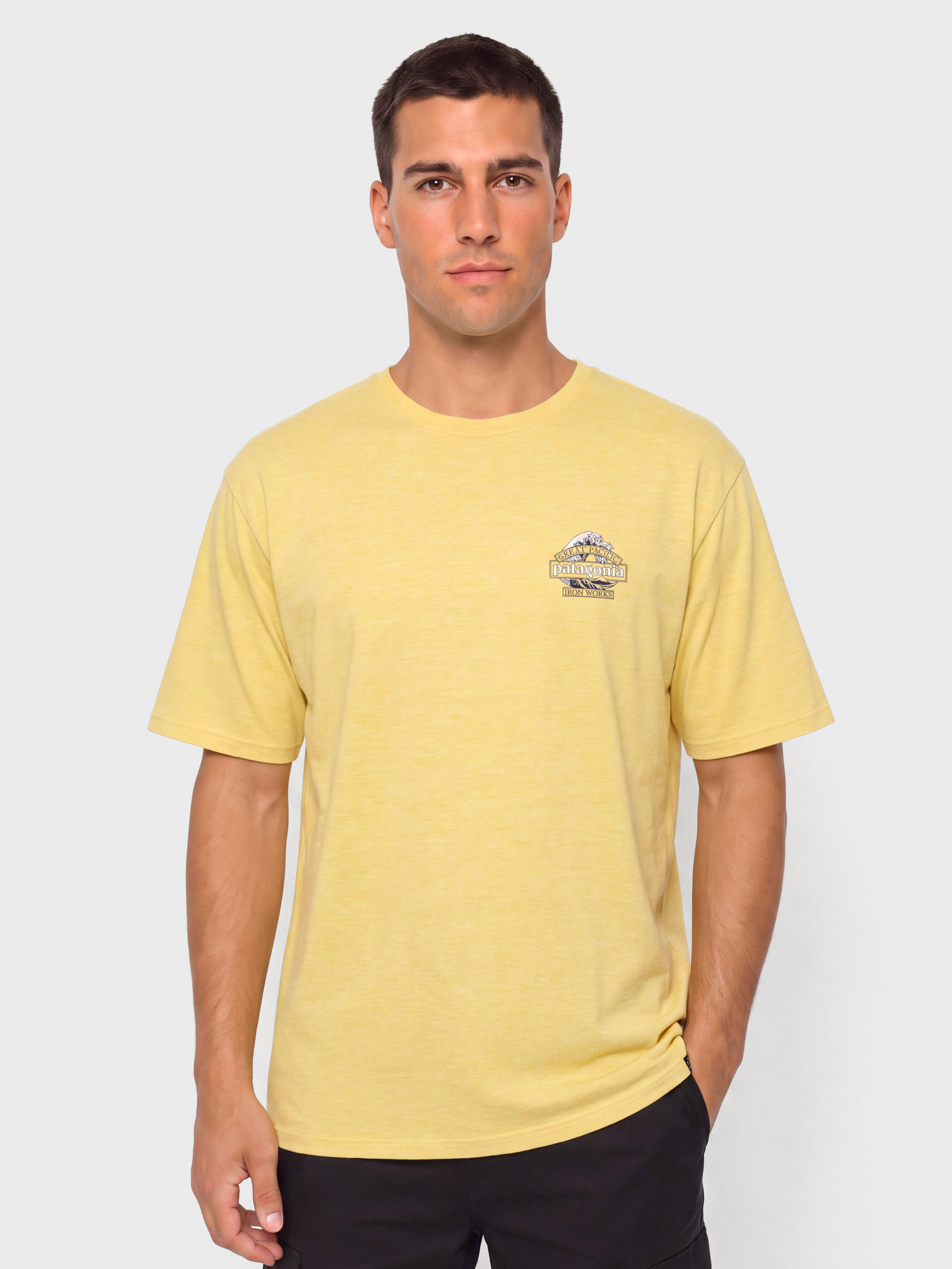 Тениска Patagonia Cap Cool Daily Great Waves (limestone yellow light limestone yellow x dye)