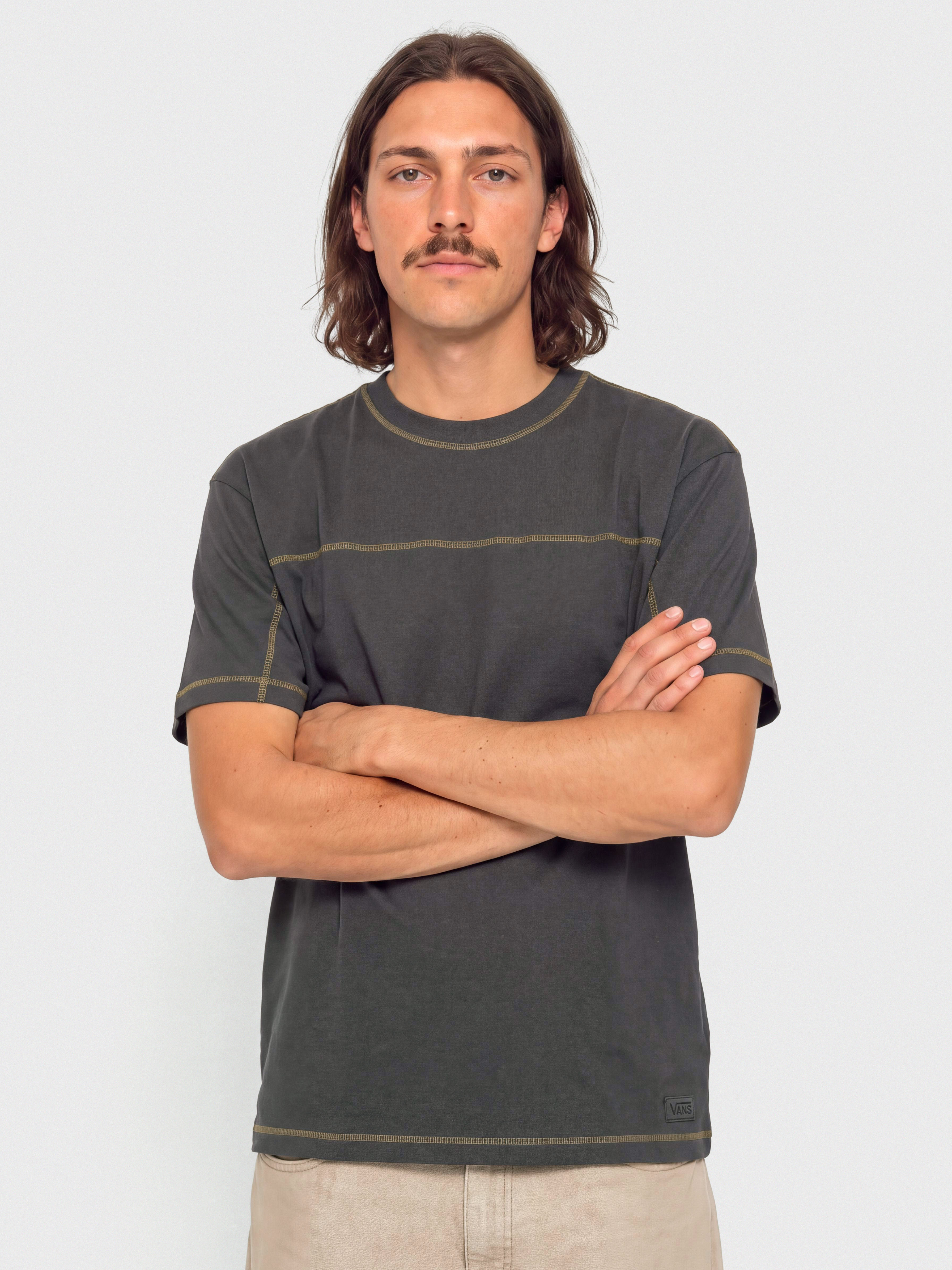 Тениска Vans Contrast Stitch Loose Fit (charcoal grey)