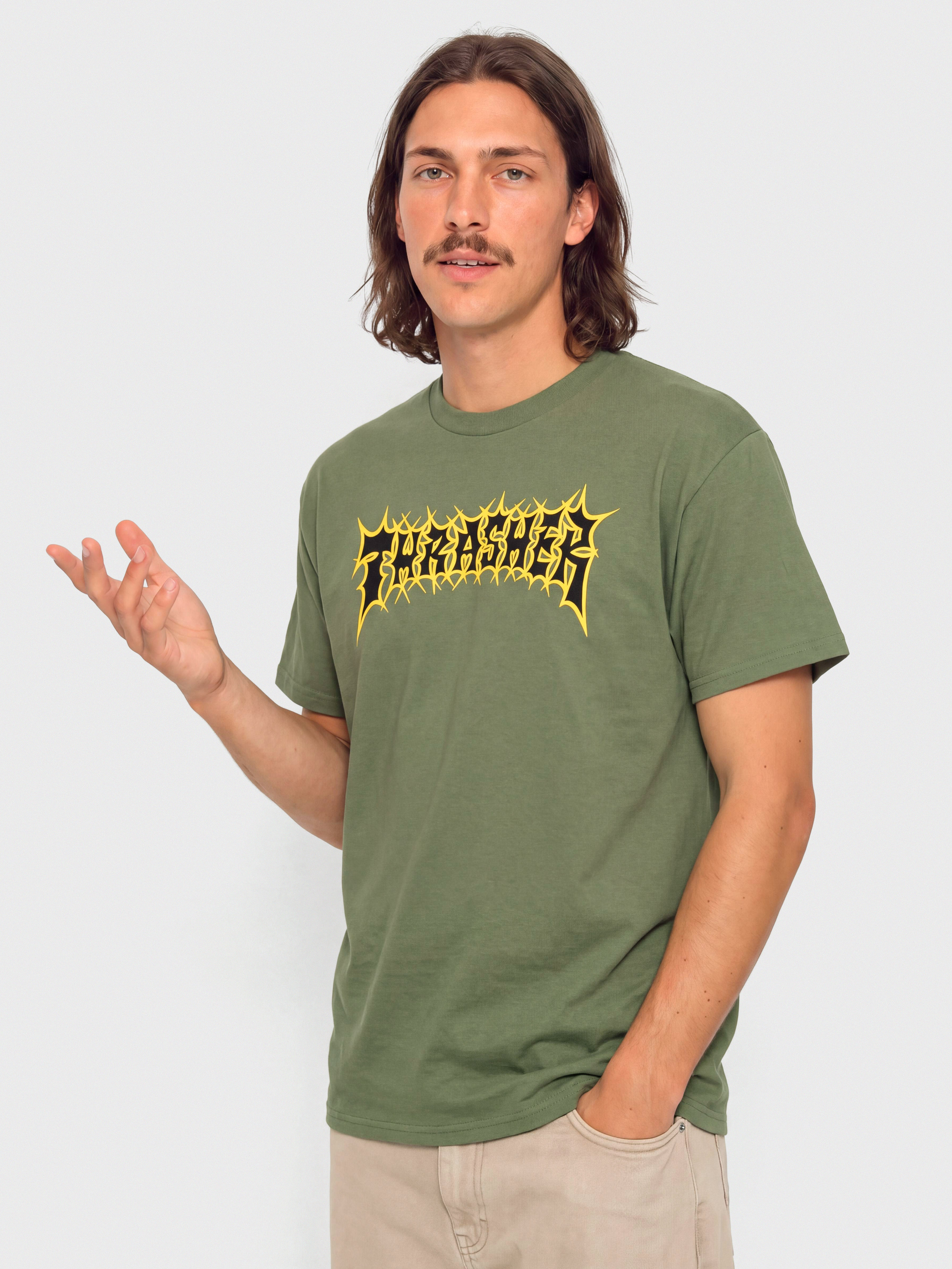 Тениска Thrasher Spikey (military green)