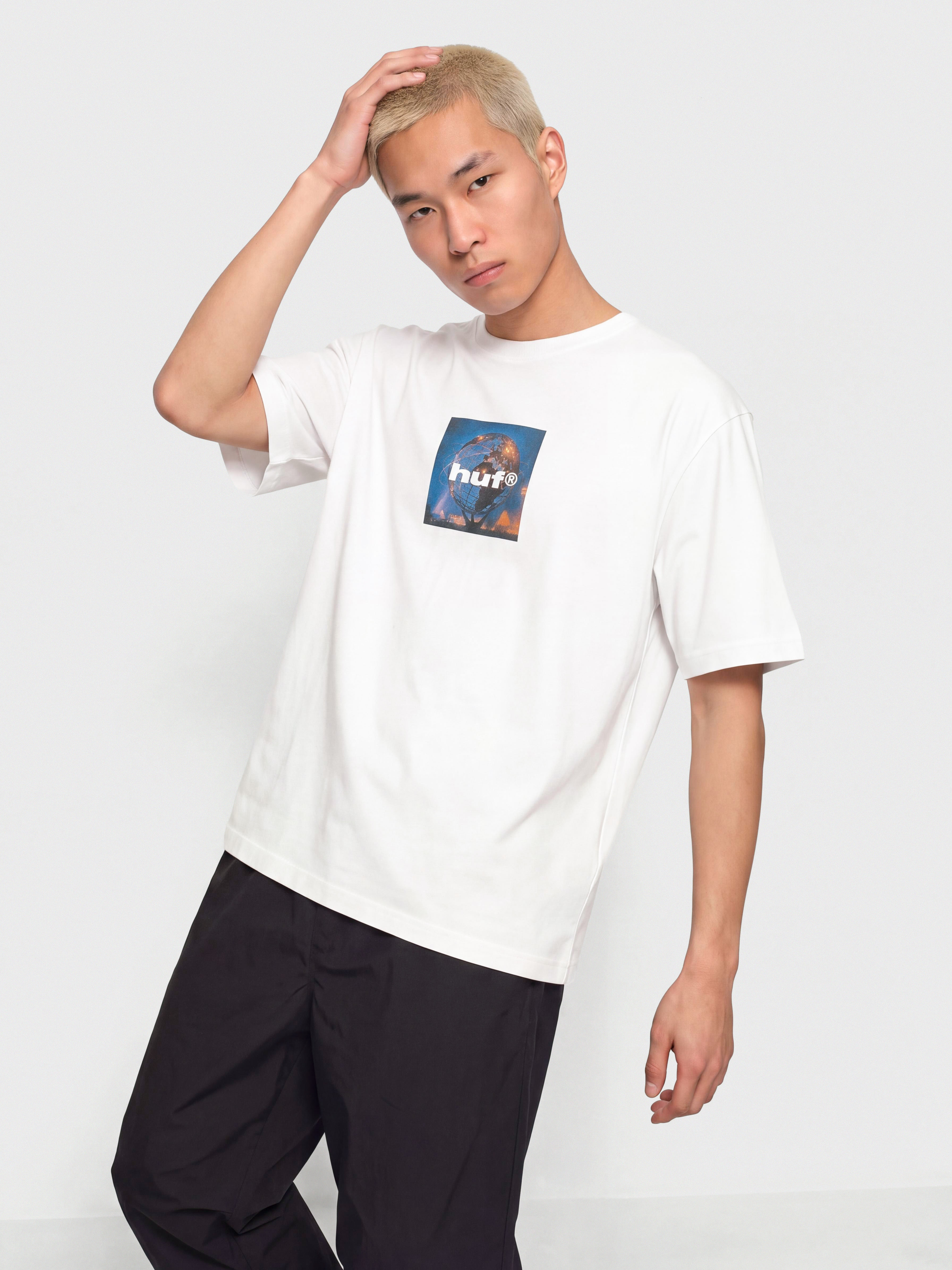 Тениска HUF Unisphere (white)