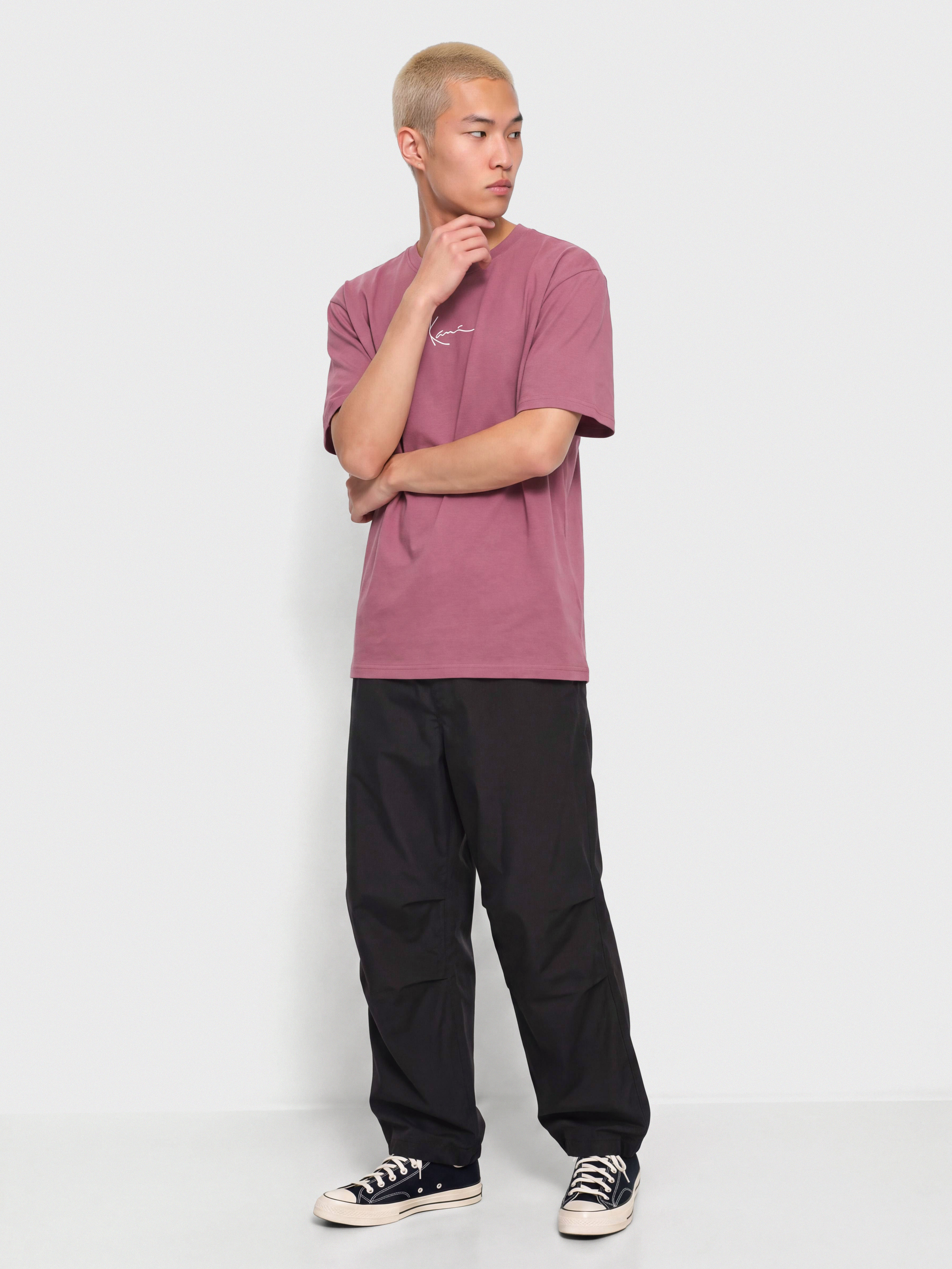 Тениска Karl Kani Small Signature Essential (berry)