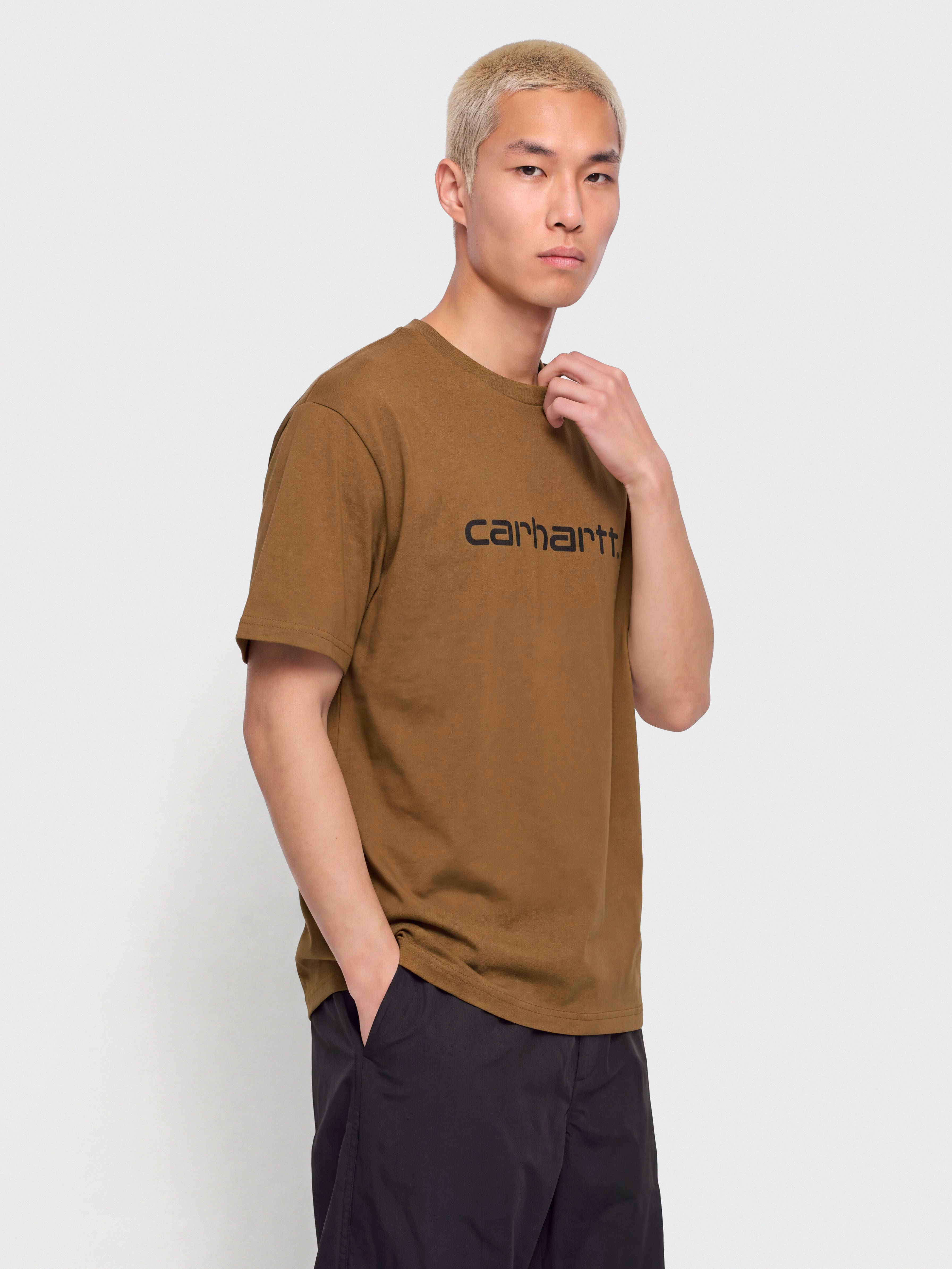 Тениска Carhartt WIP Script (wip h brown/black)
