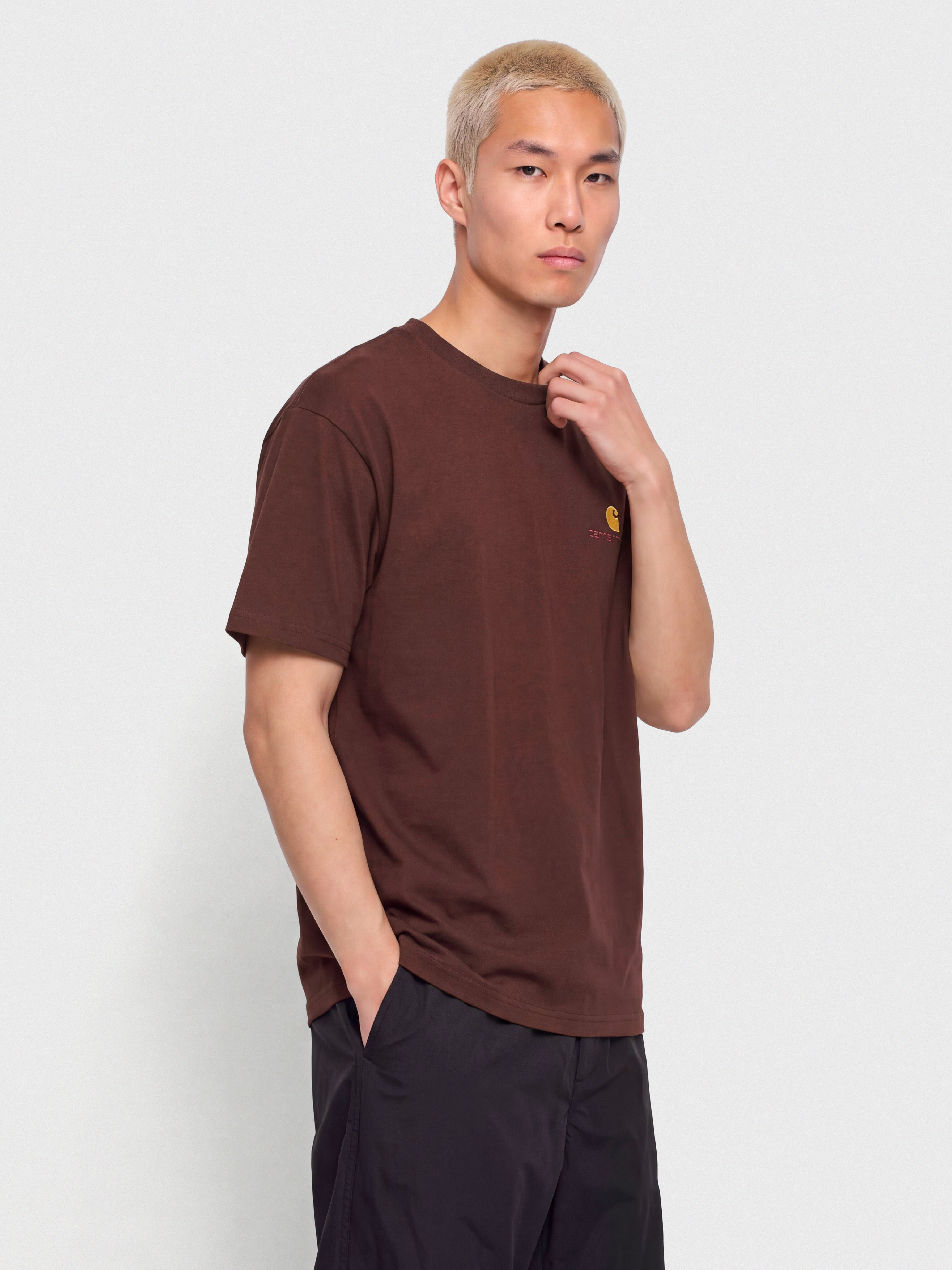 Тениска Carhartt WIP American Script (amarone)