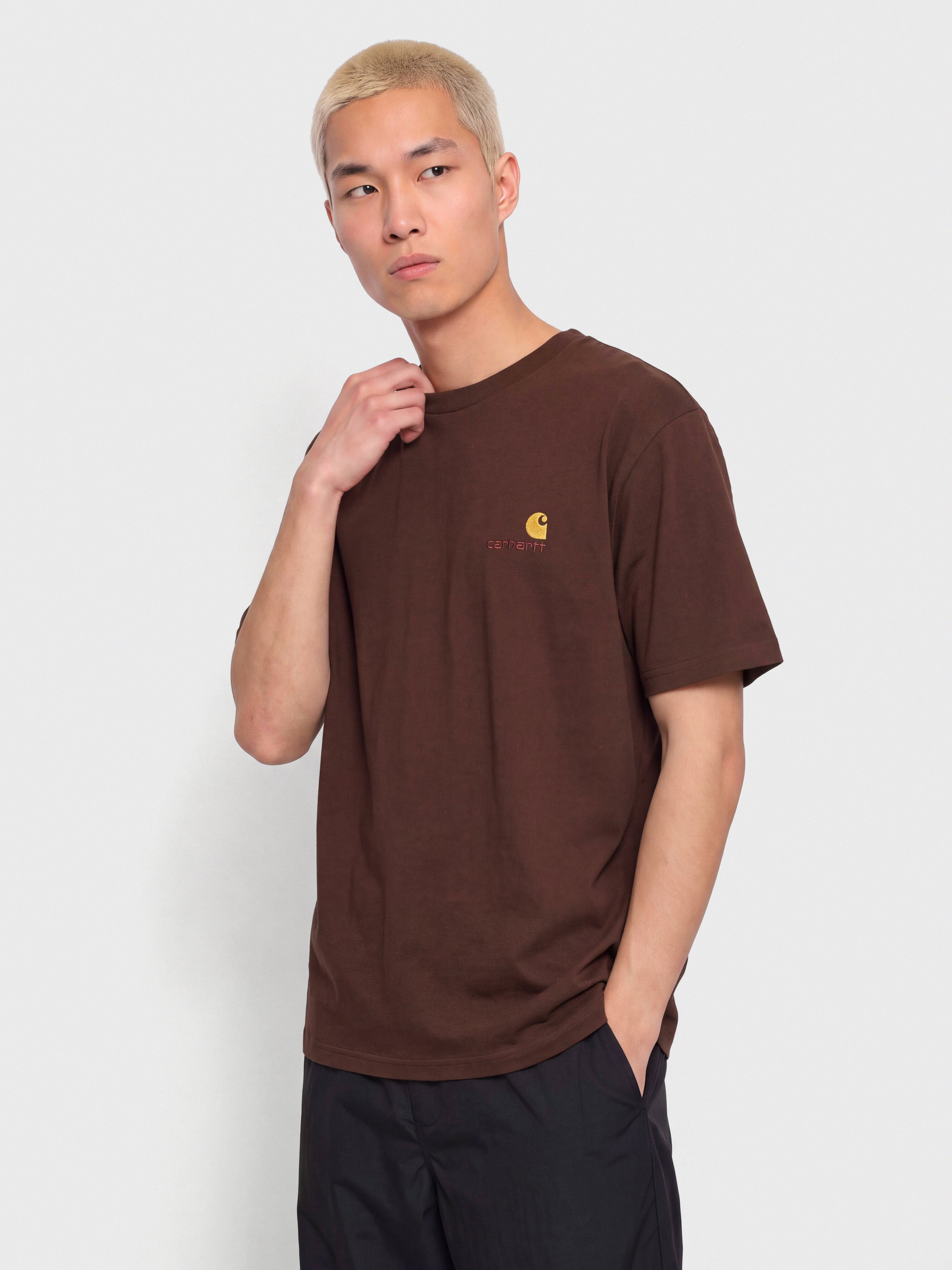 Тениска Carhartt WIP American Script (amarone)