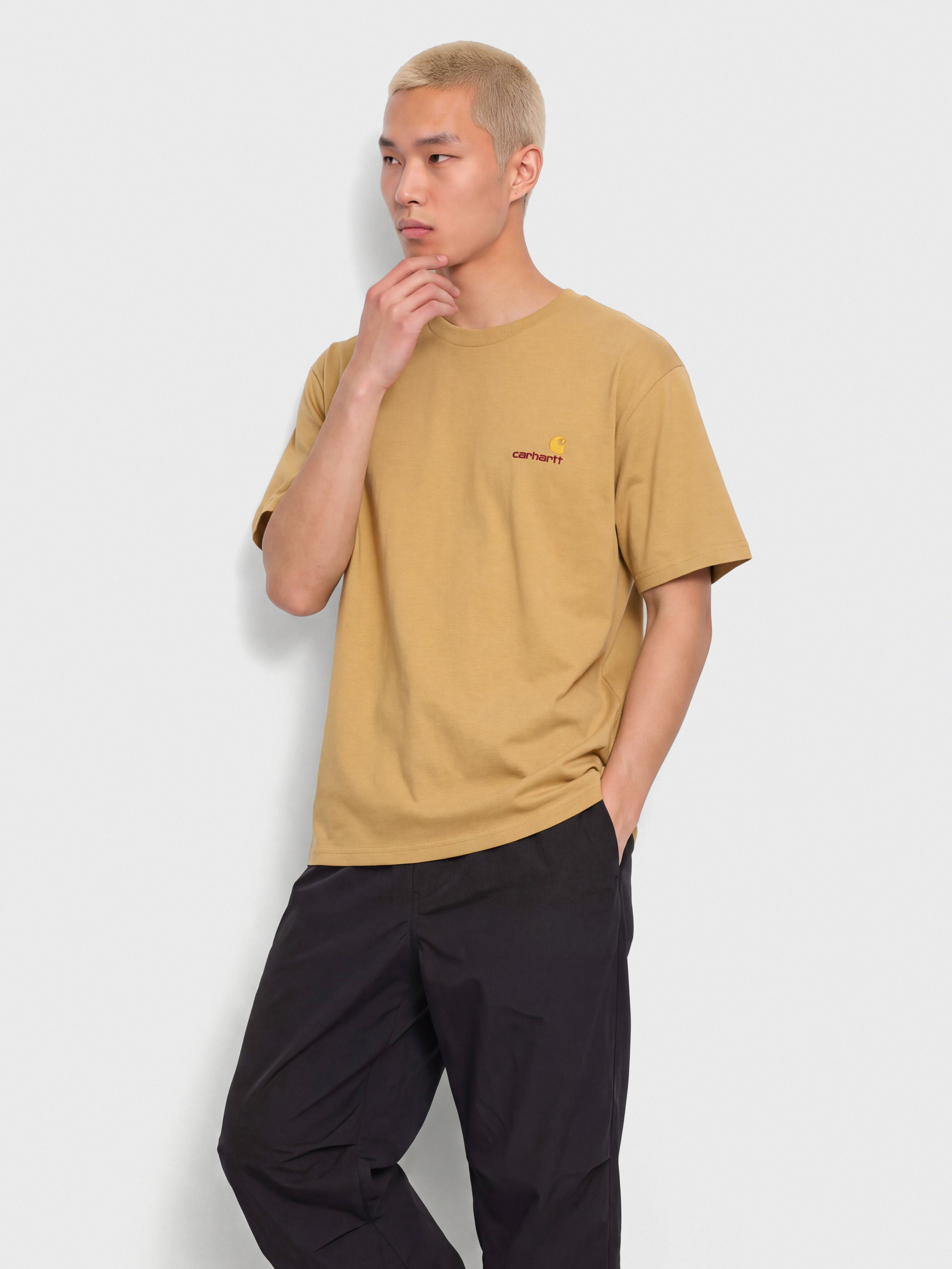 Тениска Carhartt WIP American Script (wip dusty h)