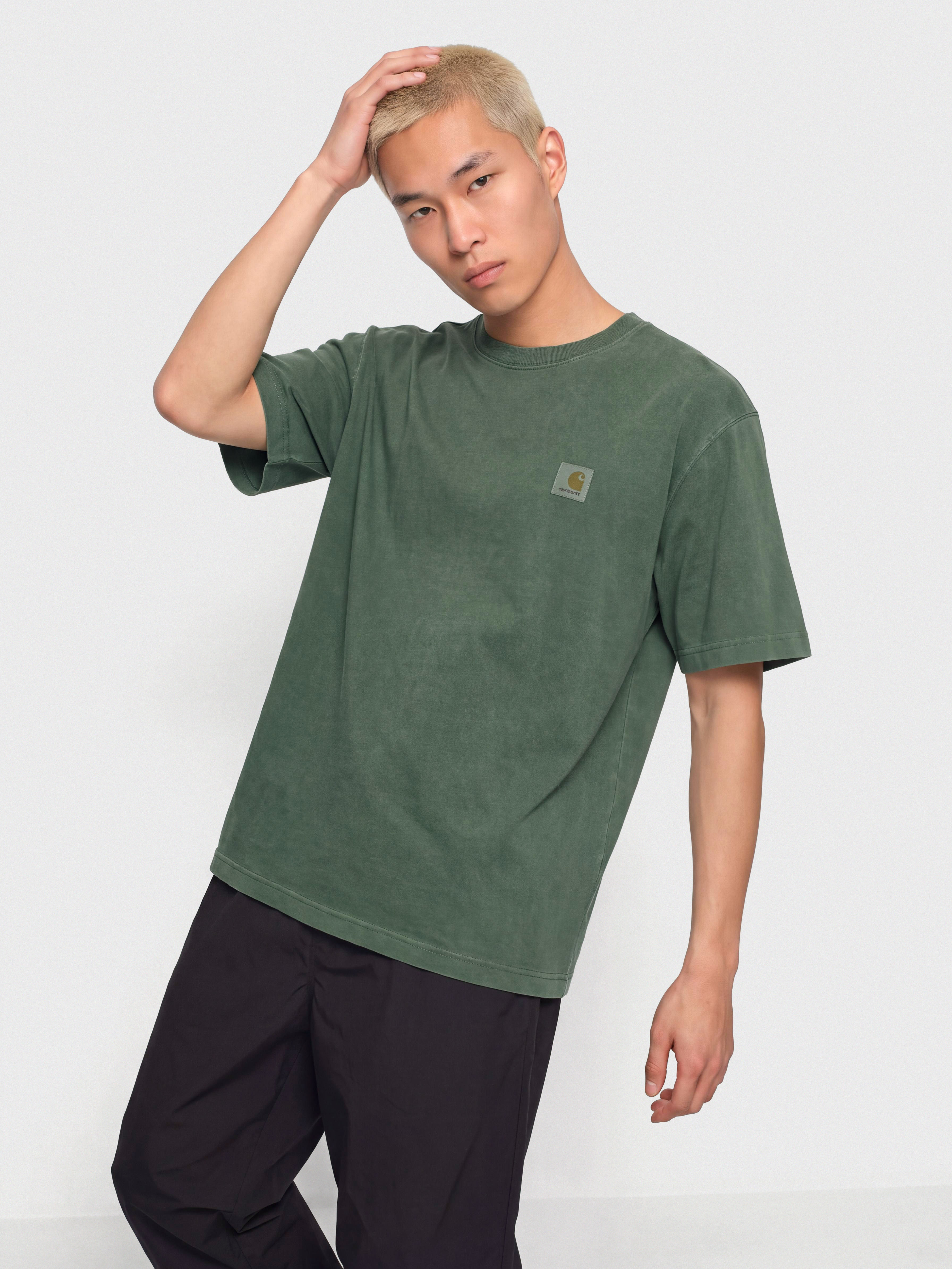 Тениска Carhartt WIP Vista (dark scarab/garment dyed)