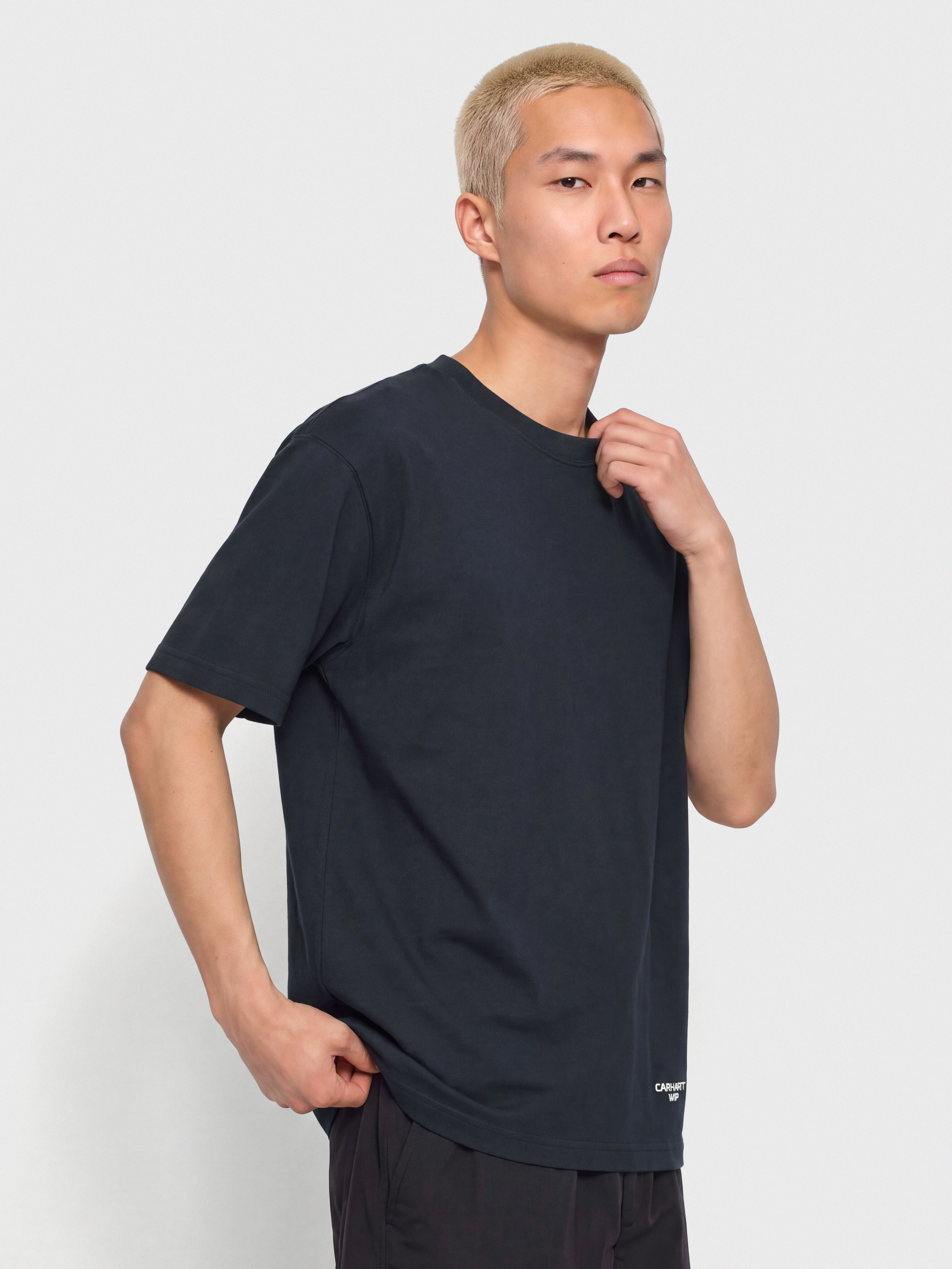 Тениска Carhartt WIP Chapter Script (dark navy/white)