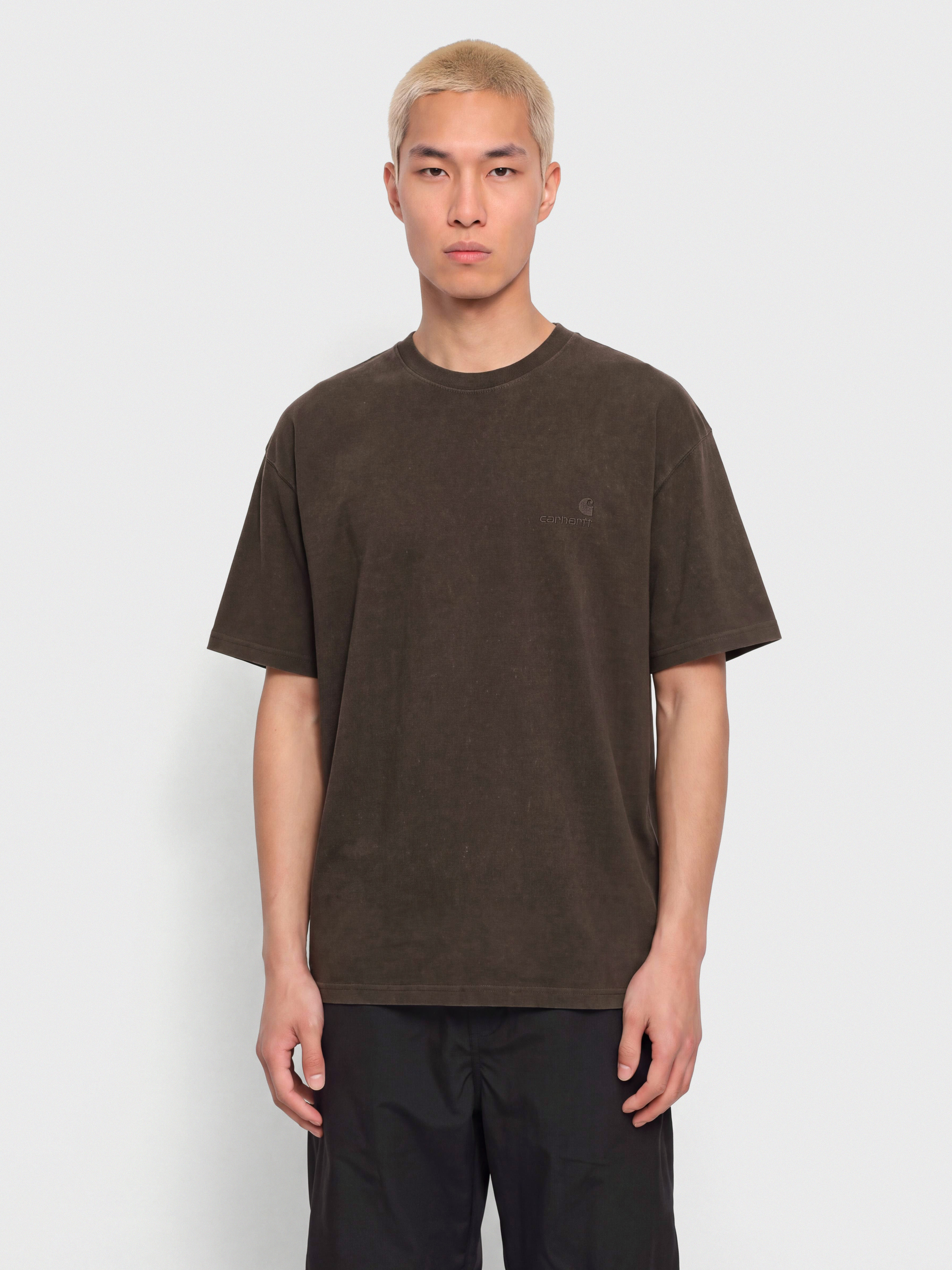Тениска Carhartt WIP Lambert (tobacco/moon wash)