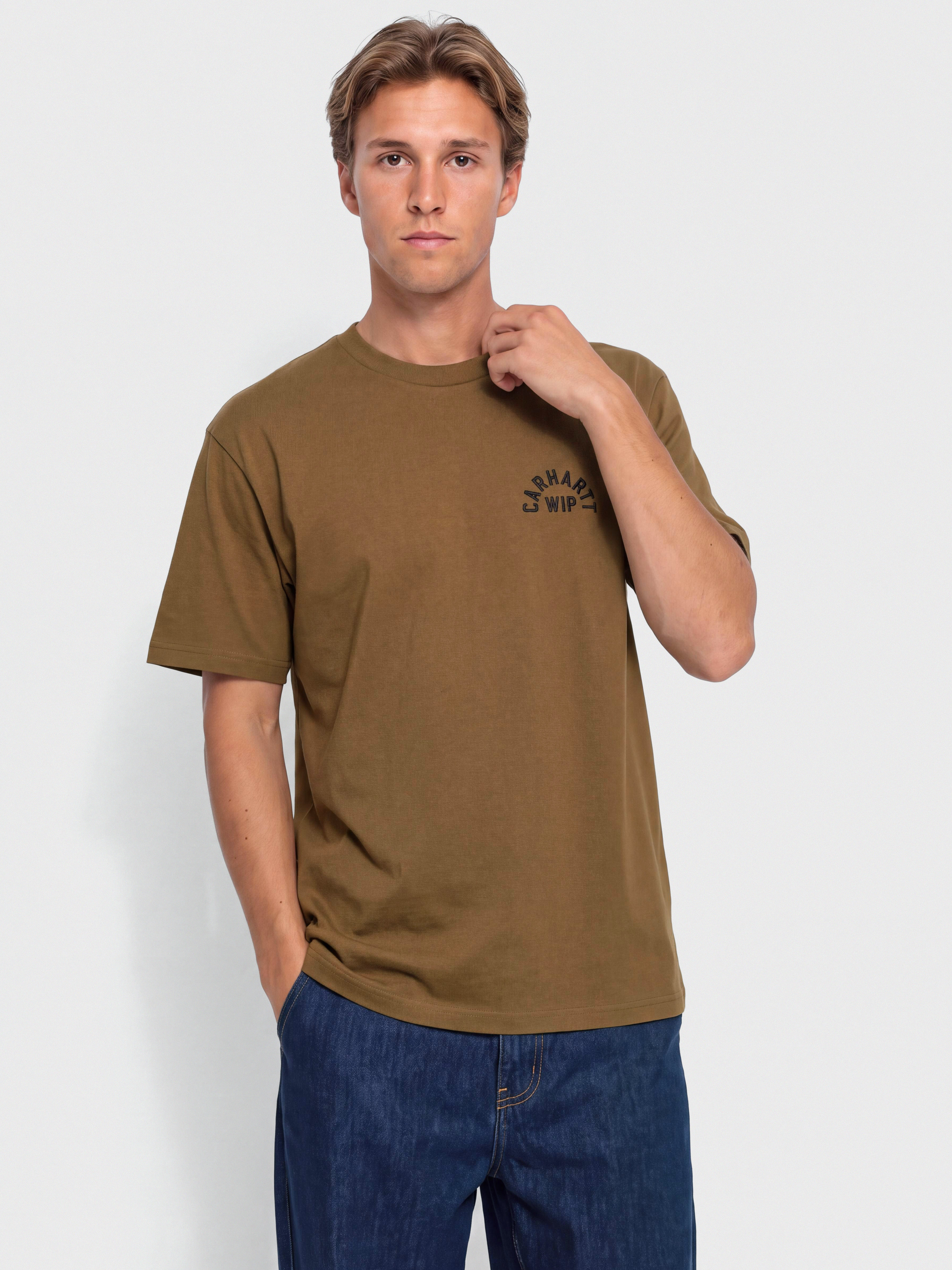 Тениска Carhartt WIP Arch Script (wip h brown/black)