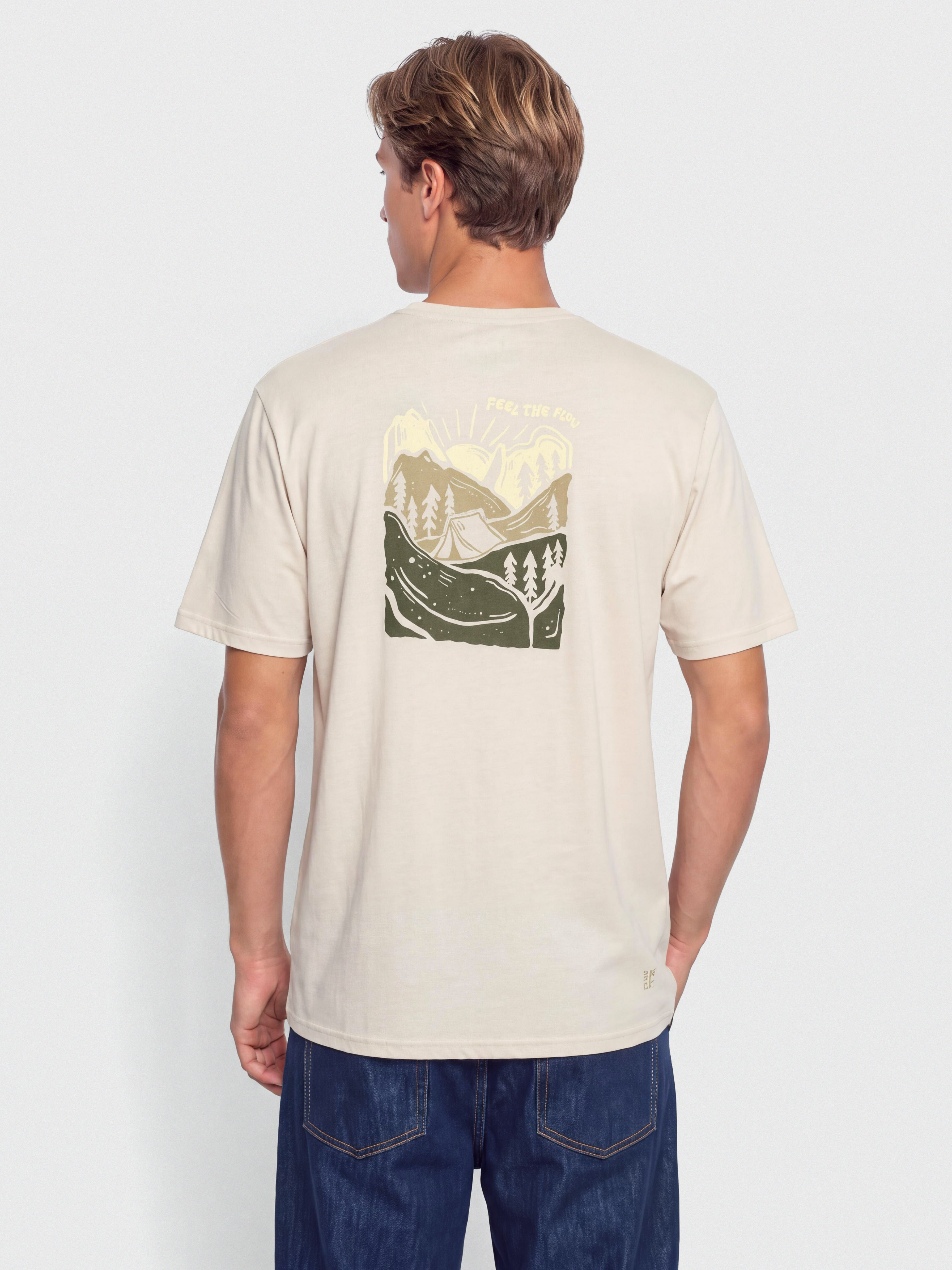 Тениска FLOV Timberon (beige/olive)