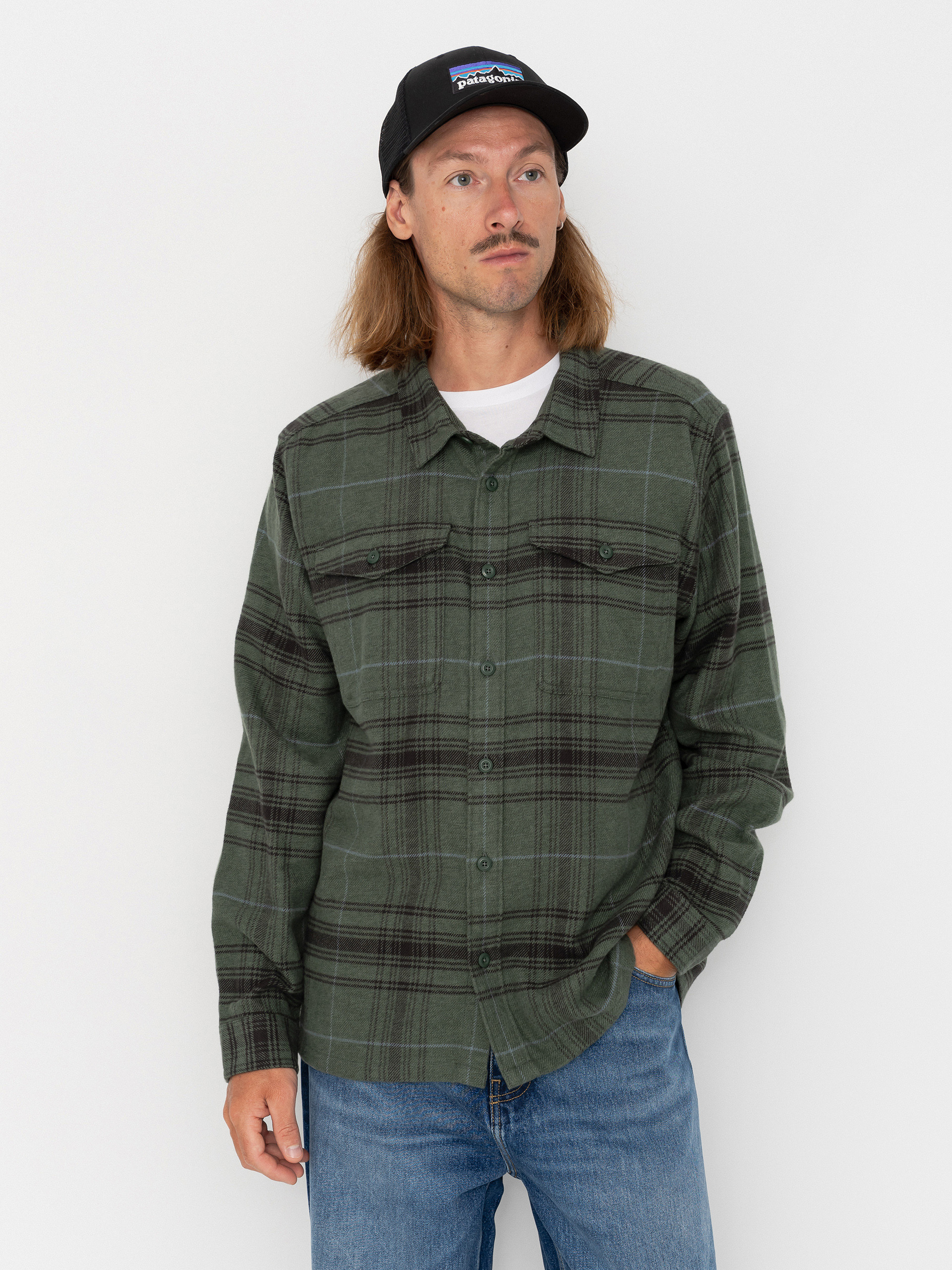 u0420u0438u0437u0430 Patagonia Fjord Flannel (dissolve treeline green)