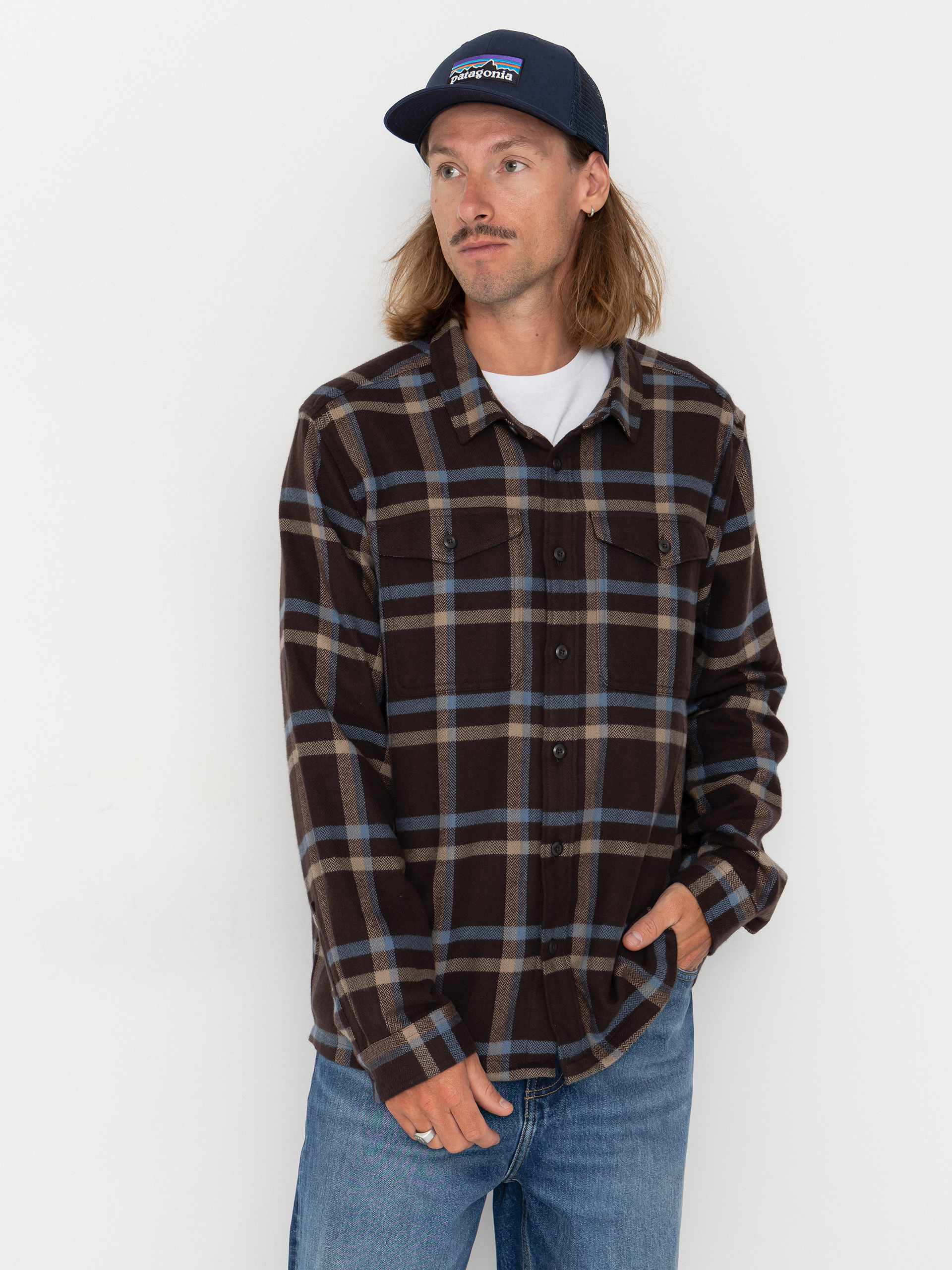 Риза Patagonia Fjord Flannel (crossing den brown)