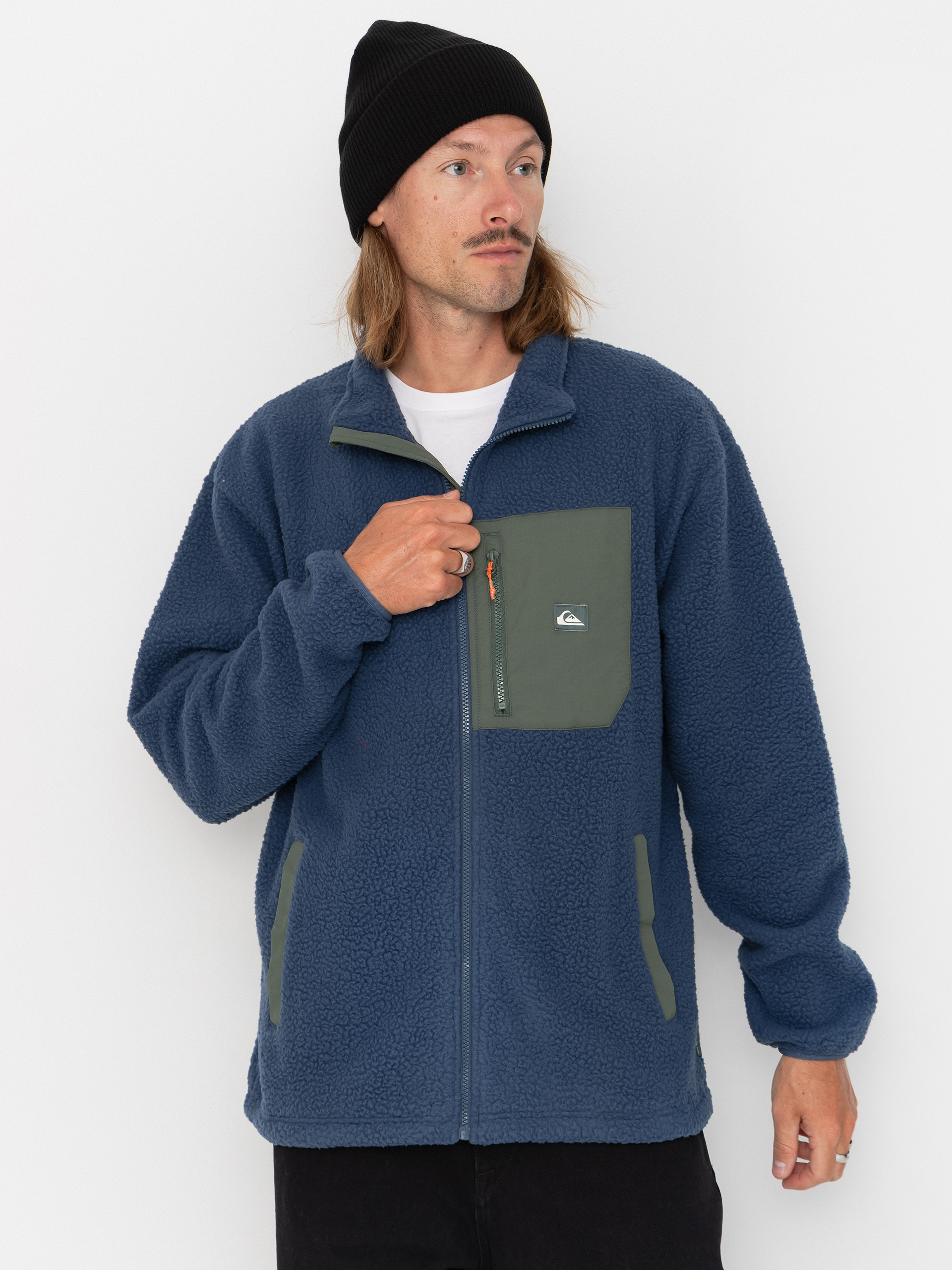 Поларени суитшърт Quiksilver Clean Coast Fz (dark denim)