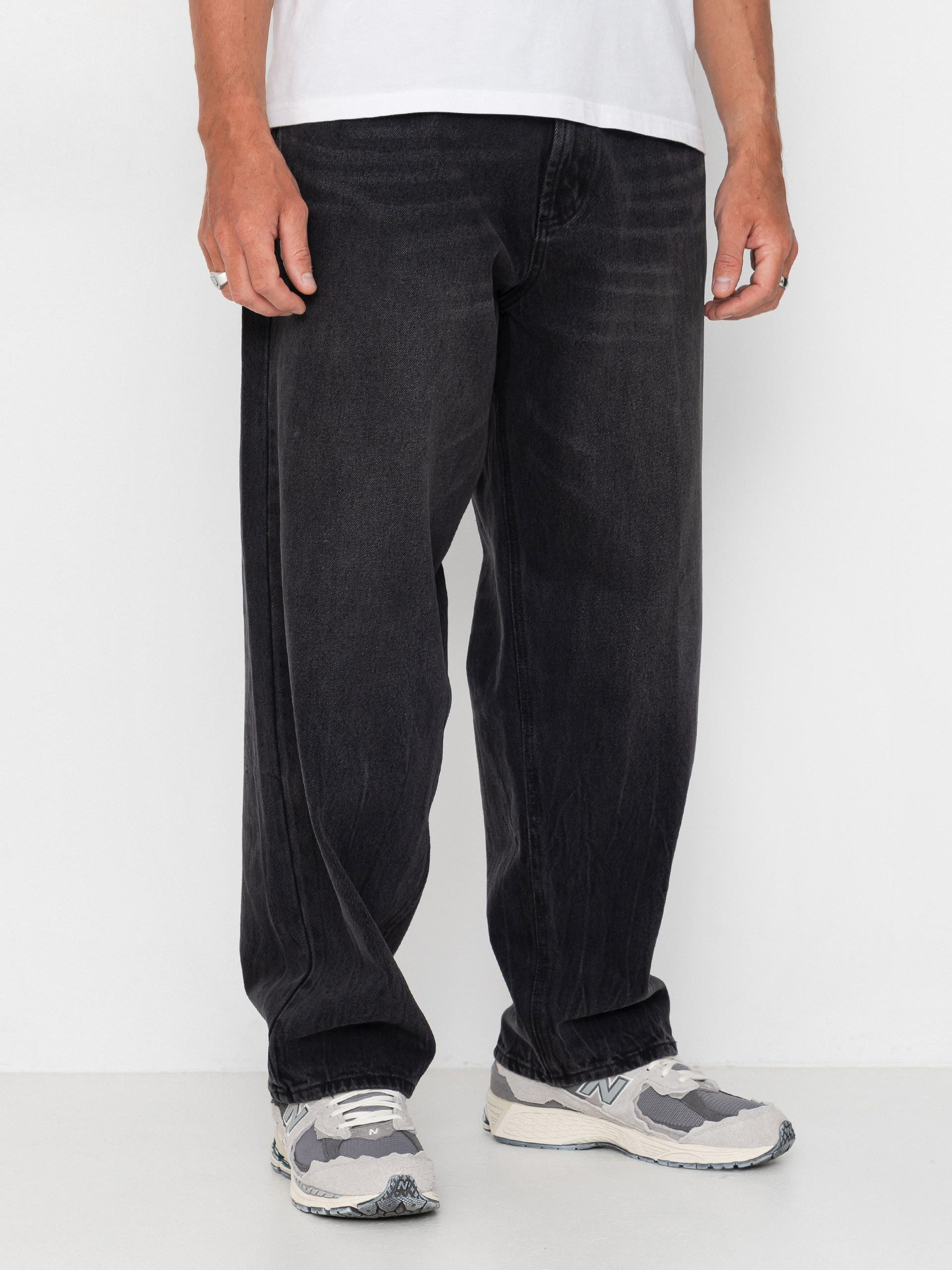 Панталони OBEY Bigwig Baggy Denim (heavy vintage black)