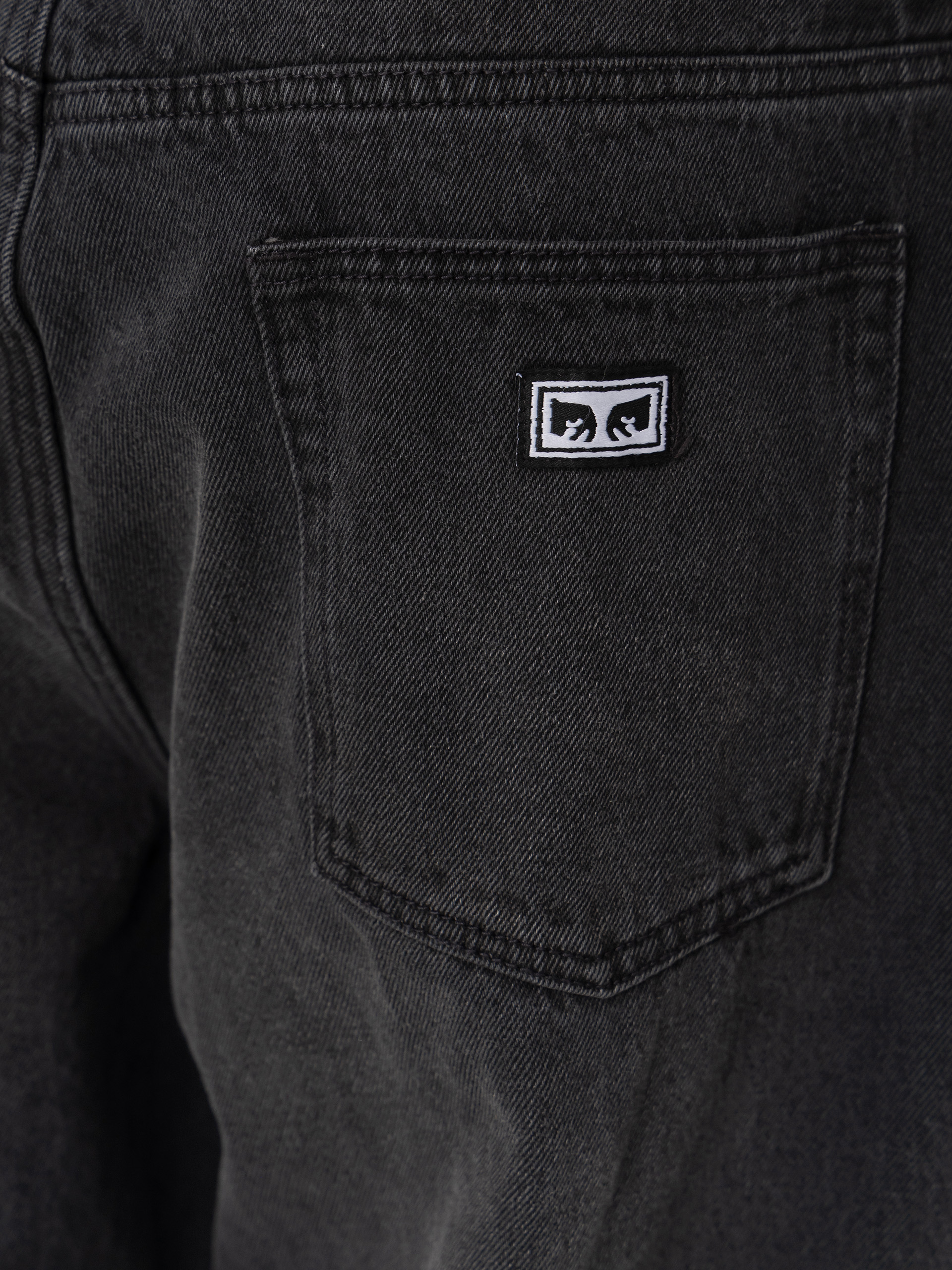 Панталони OBEY Bigwig Baggy Denim (heavy vintage black)