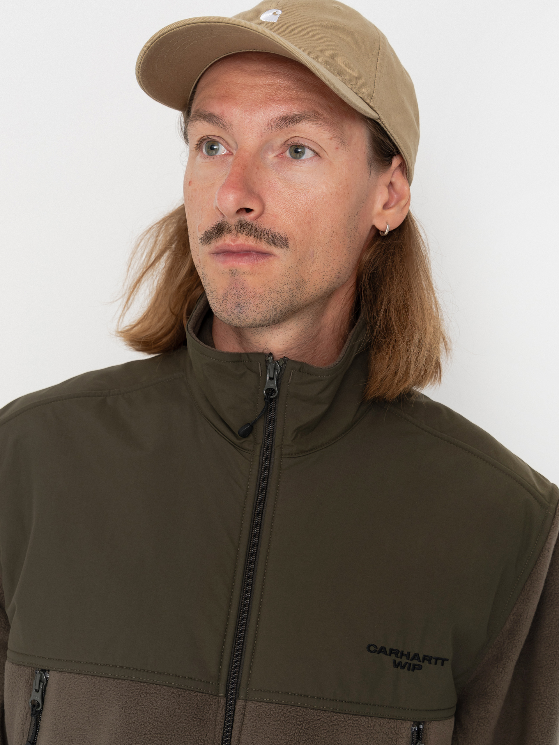 Мъжки Поларени суитшърт Carhartt WIP Edmore (cypress/black)