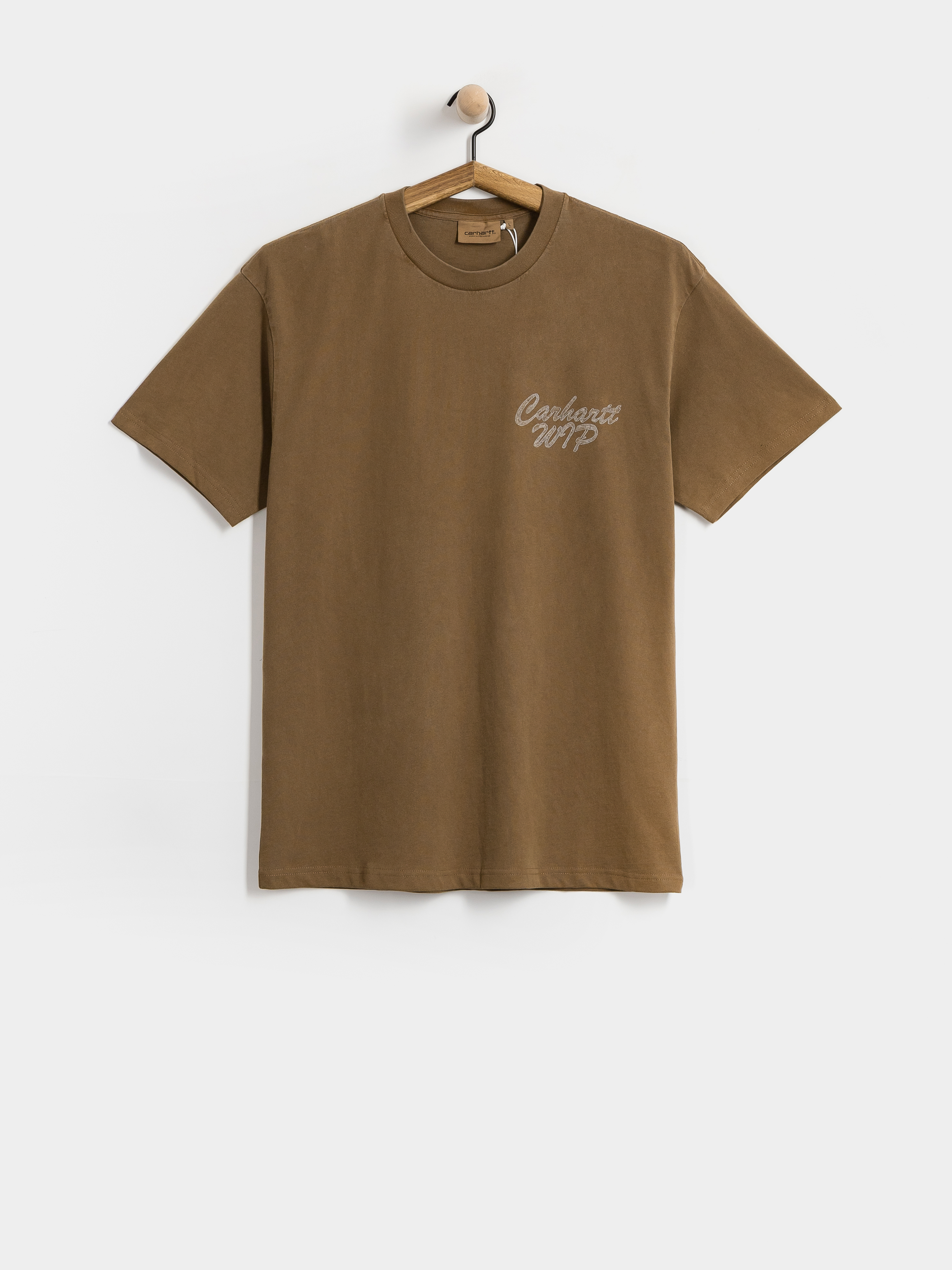 Тениска Carhartt WIP Hatching Script (wip h brown/garment dyed)