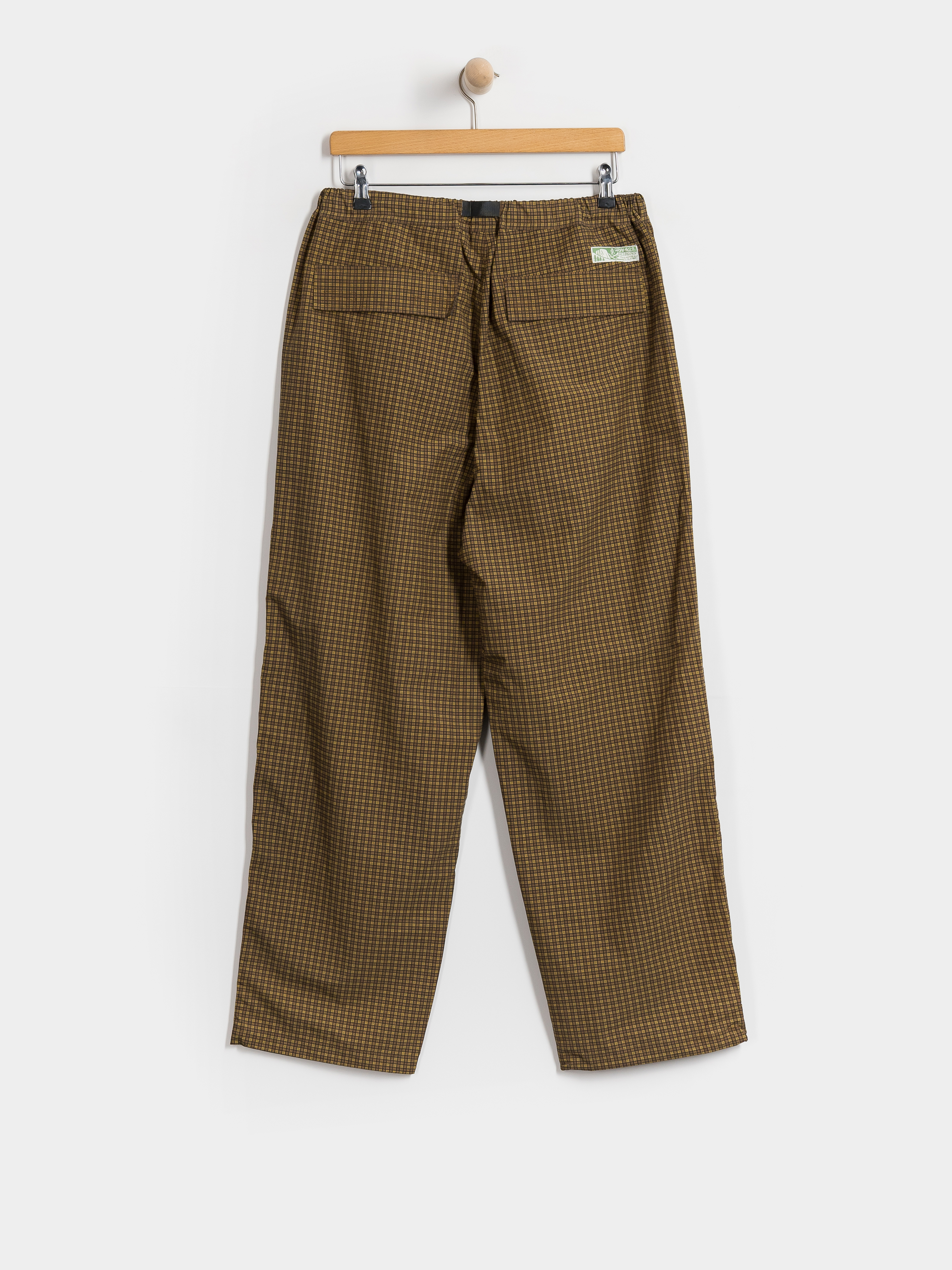 Панталони Gramicci Mini Check Nylon Pant (brown check)