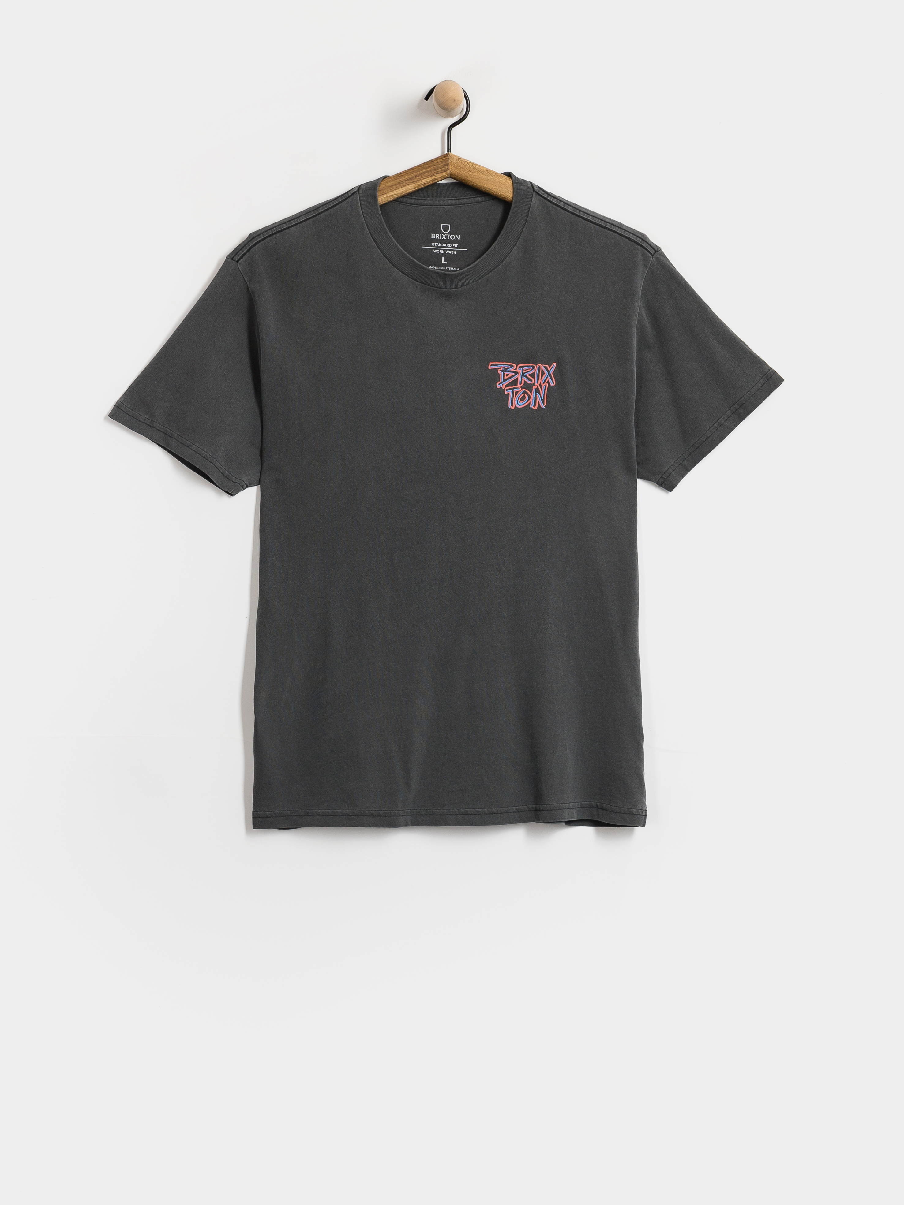 Тениска Brixton Rockton Stnd (black worn wash)