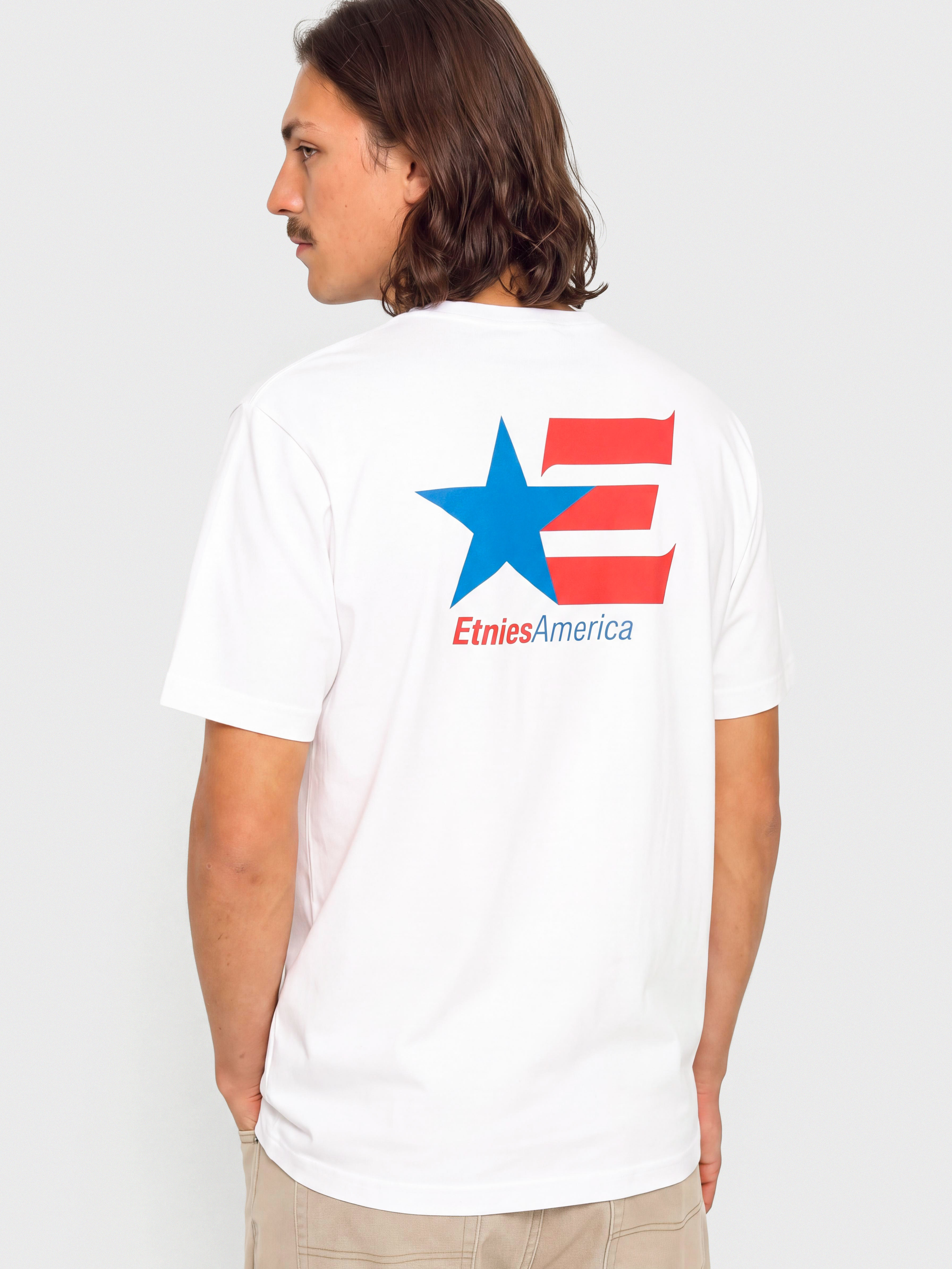 Тениска Etnies America (white/blue/red)