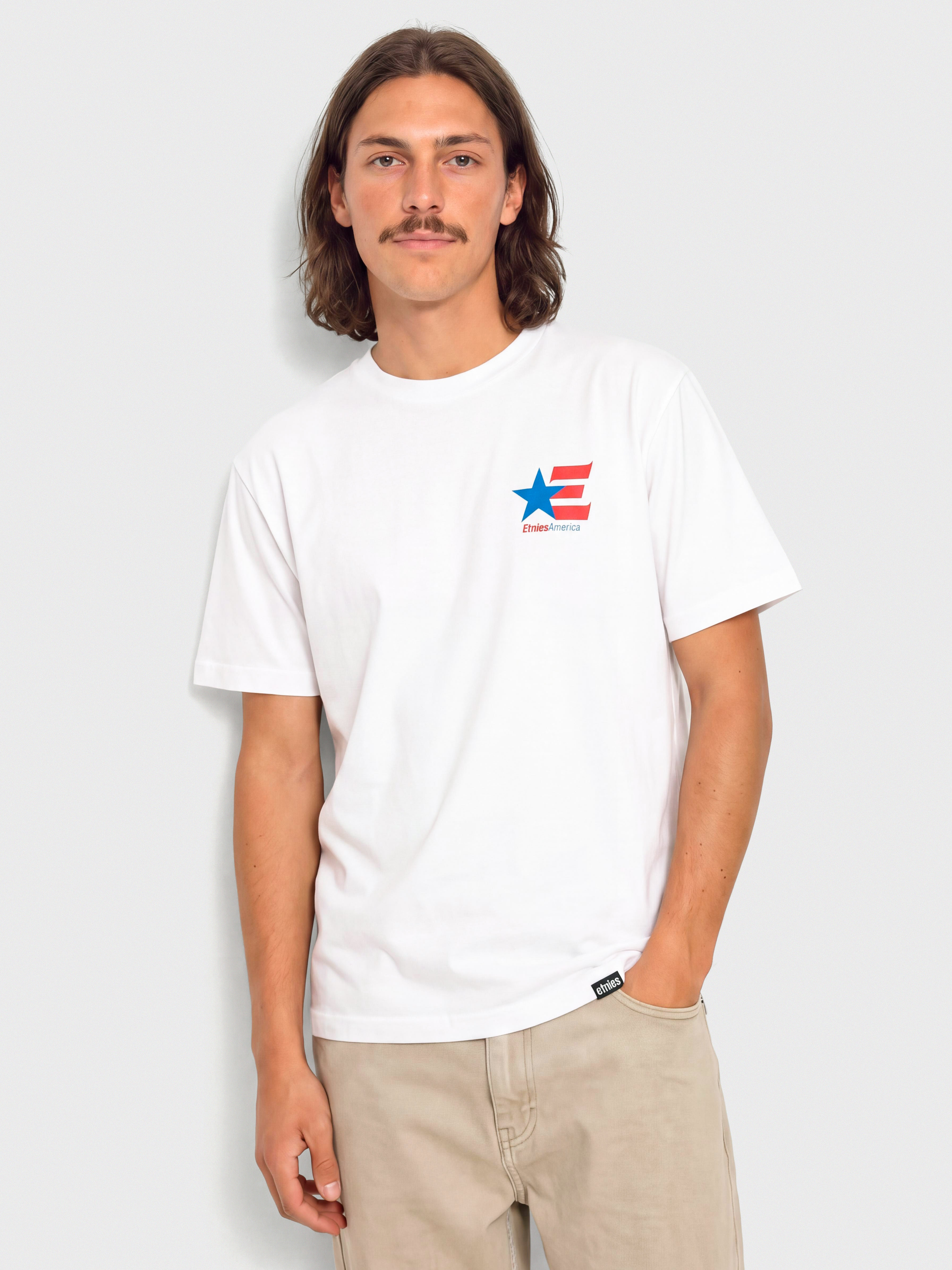 Тениска Etnies America (white/blue/red)