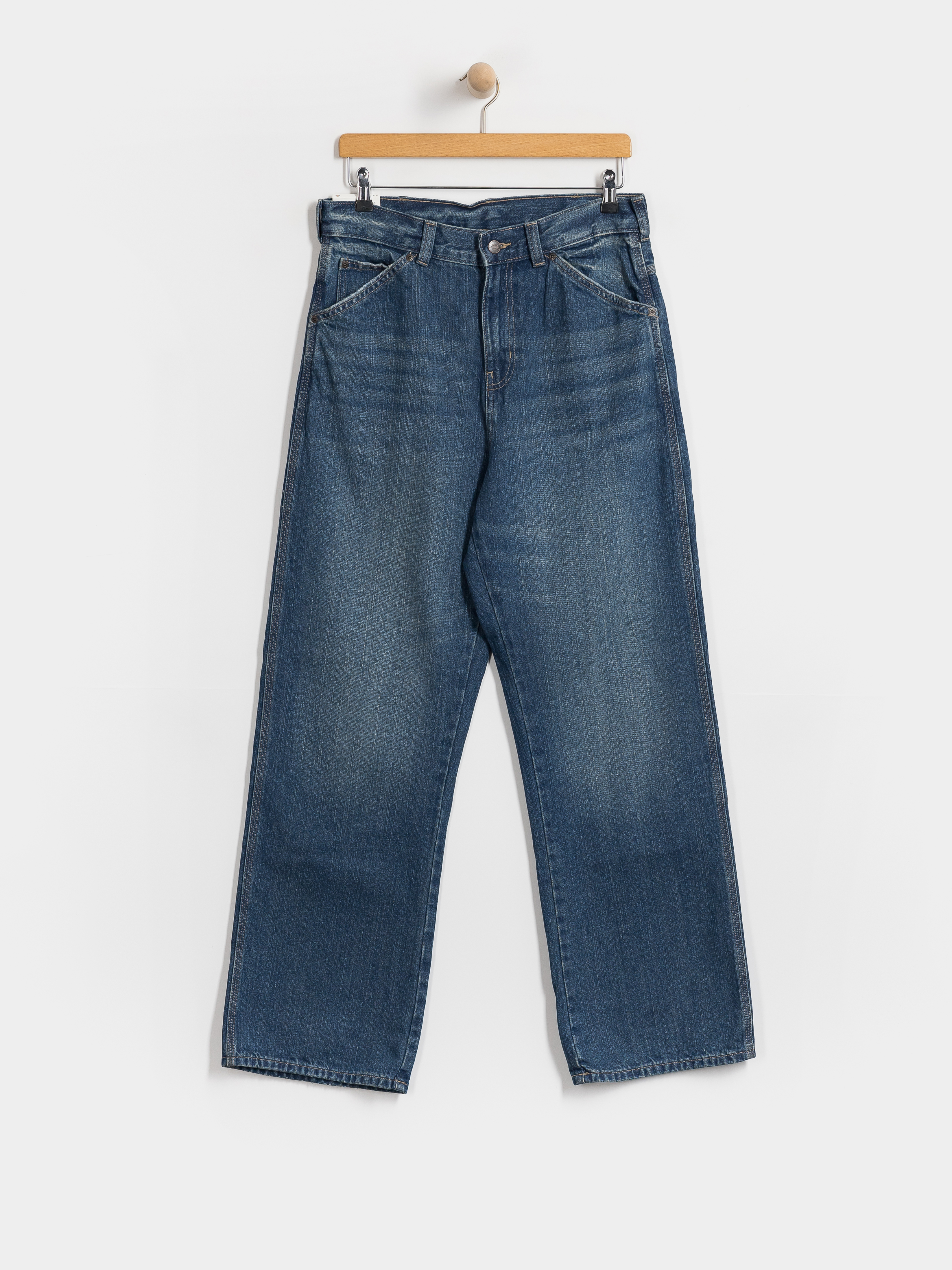Панталони Dickies Springerville Baggy Straight Work Jeans (mid blue fade wash)