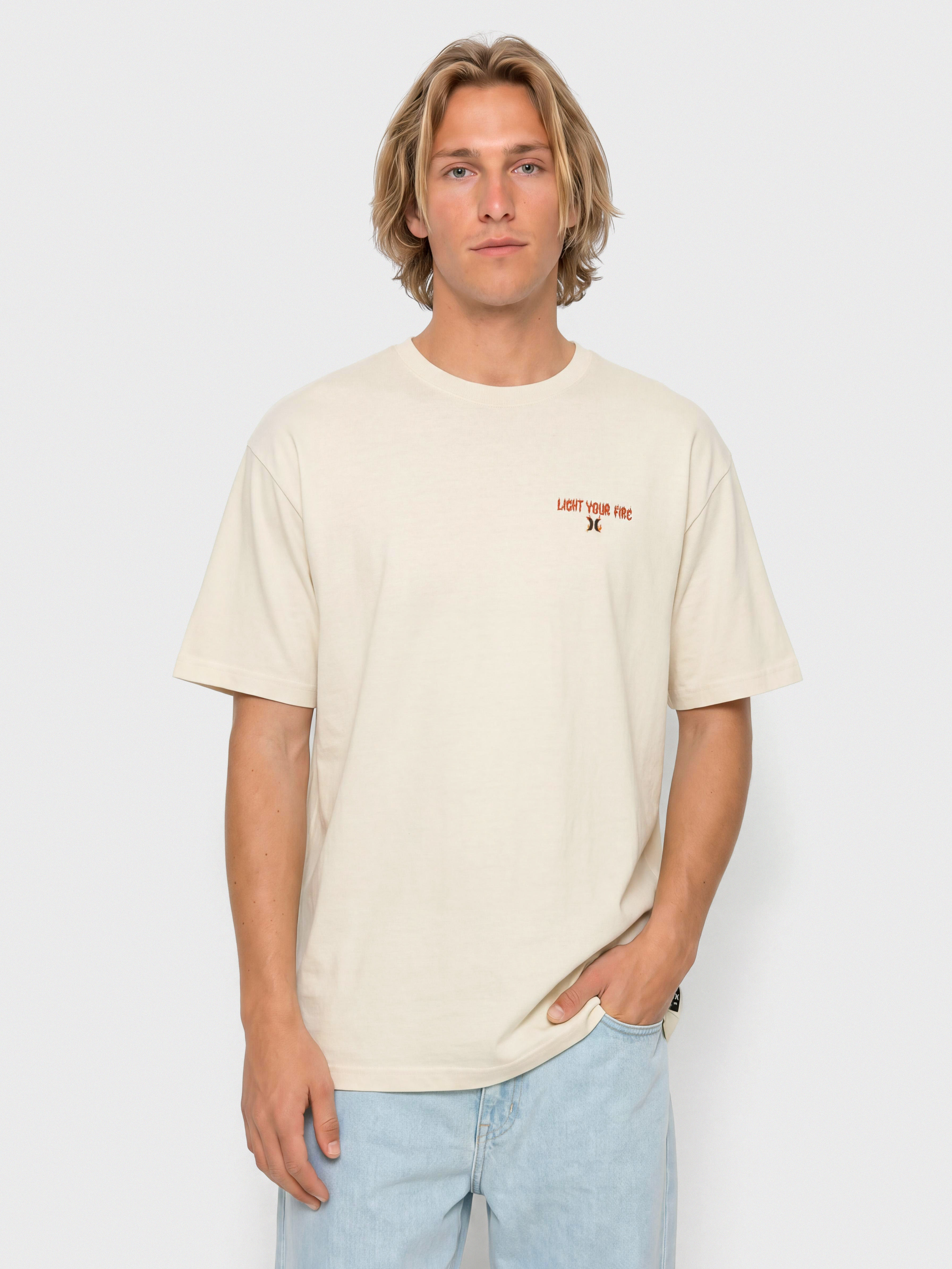 Тениска Hurley Built Fire Peace (white)